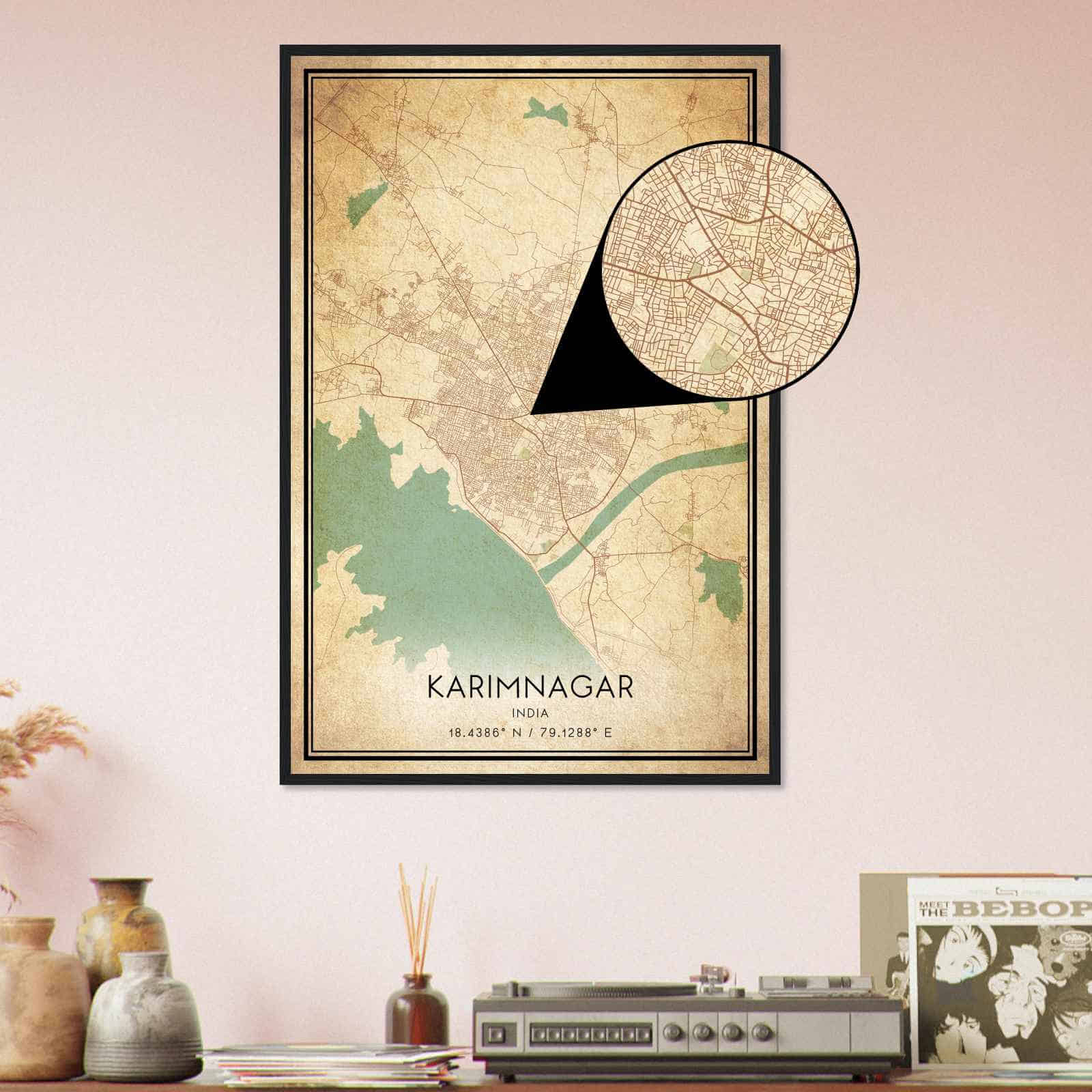 Deerfield Kansas Map Poster, Modern Home Decor Wall Art Print (Copy)