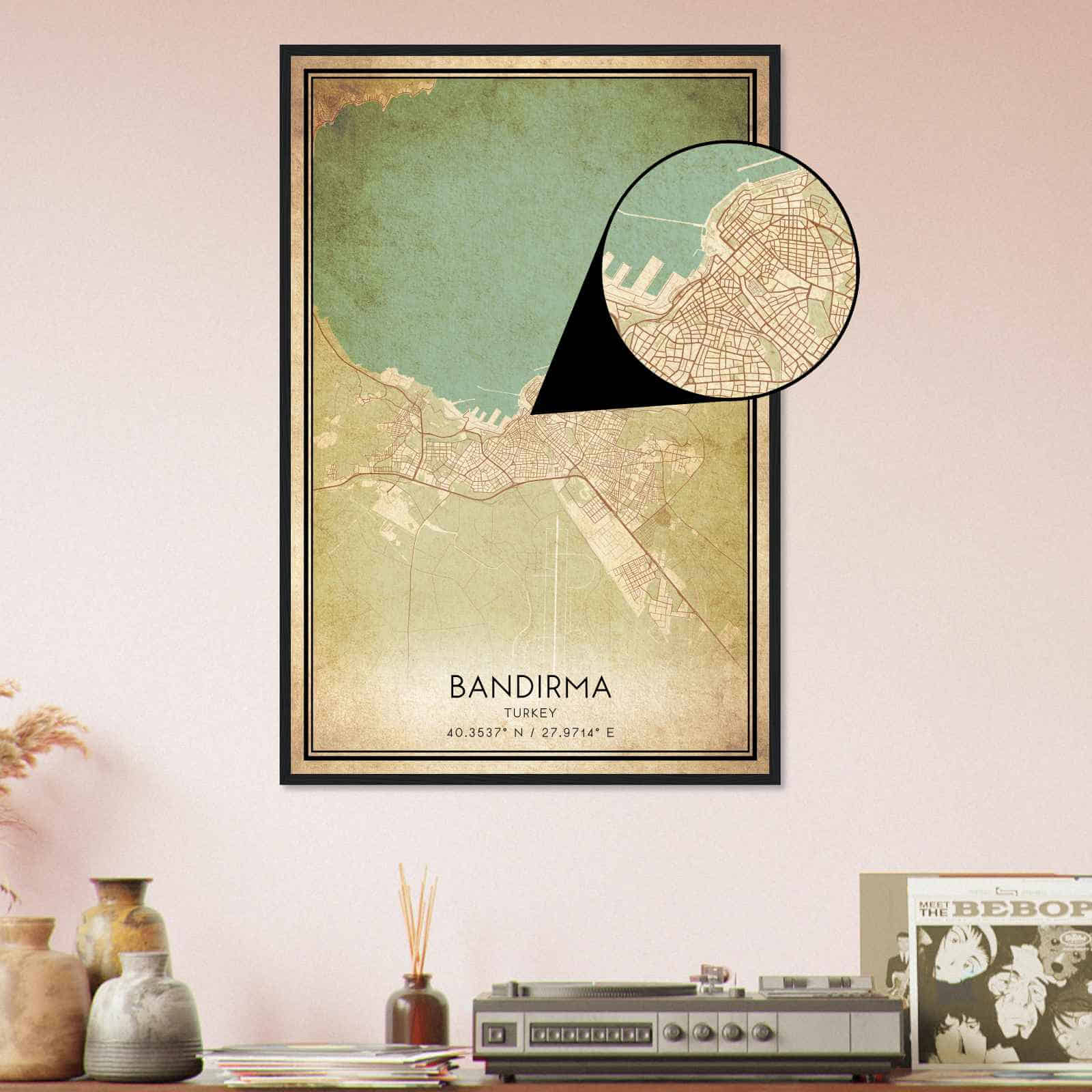 Deerfield Kansas Map Poster, Modern Home Decor Wall Art Print (Copy)