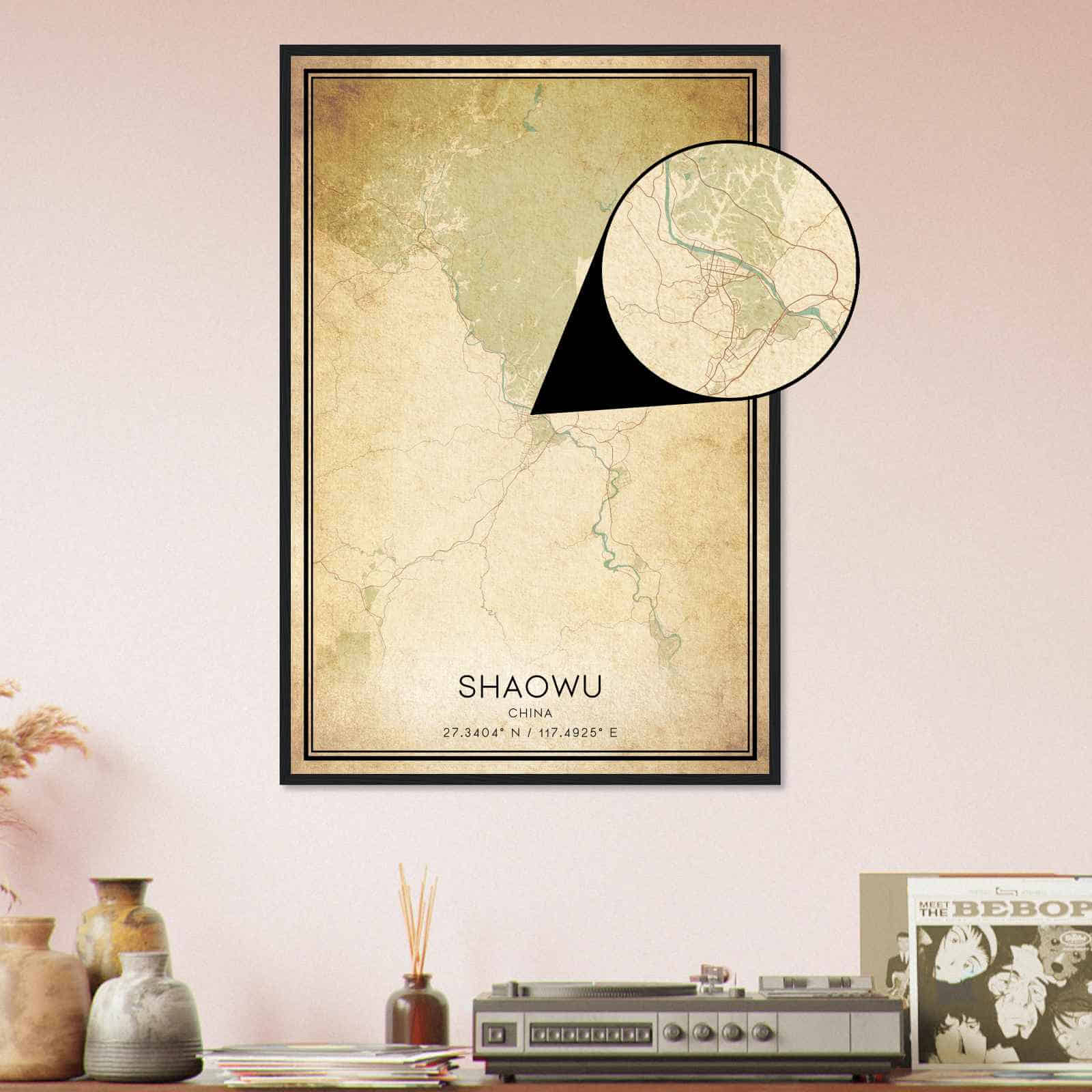 Deerfield Kansas Map Poster, Modern Home Decor Wall Art Print (Copy)