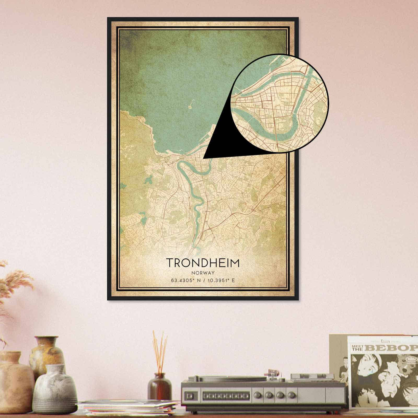 Deerfield Kansas Map Poster, Modern Home Decor Wall Art Print (Copy)