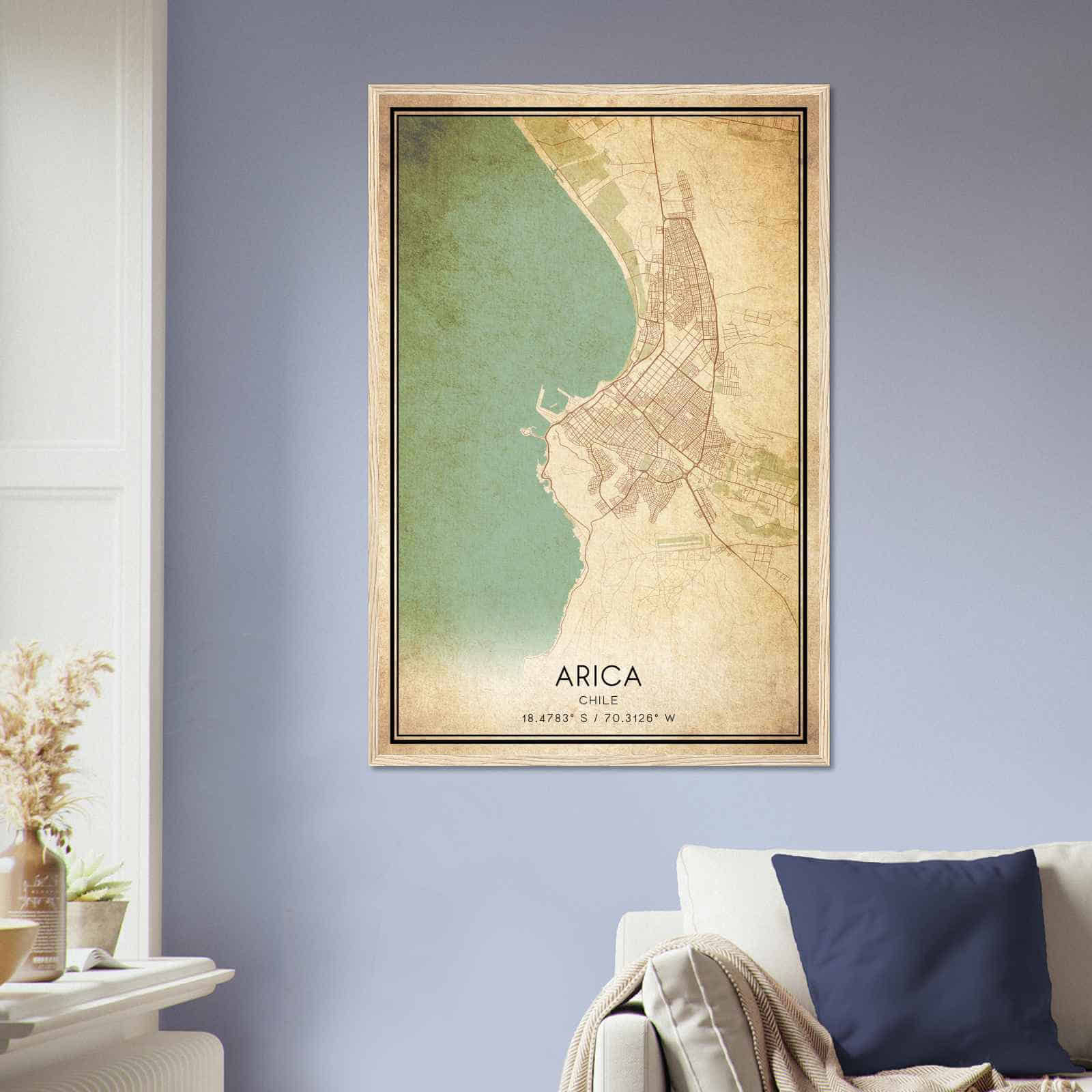 Deerfield Kansas Map Poster, Modern Home Decor Wall Art Print (Copy)