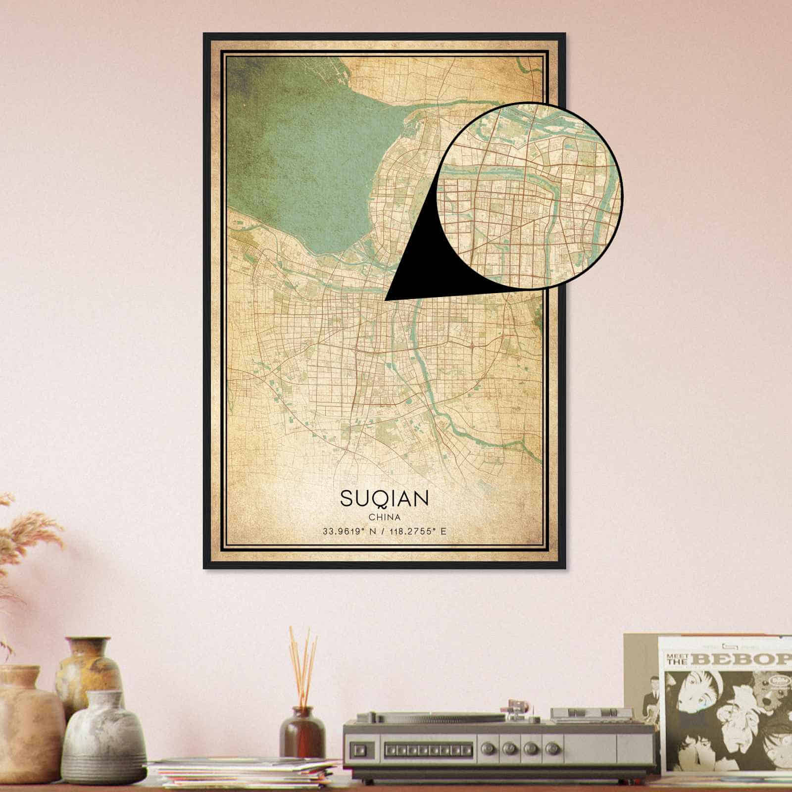 Deerfield Kansas Map Poster, Modern Home Decor Wall Art Print (Copy)