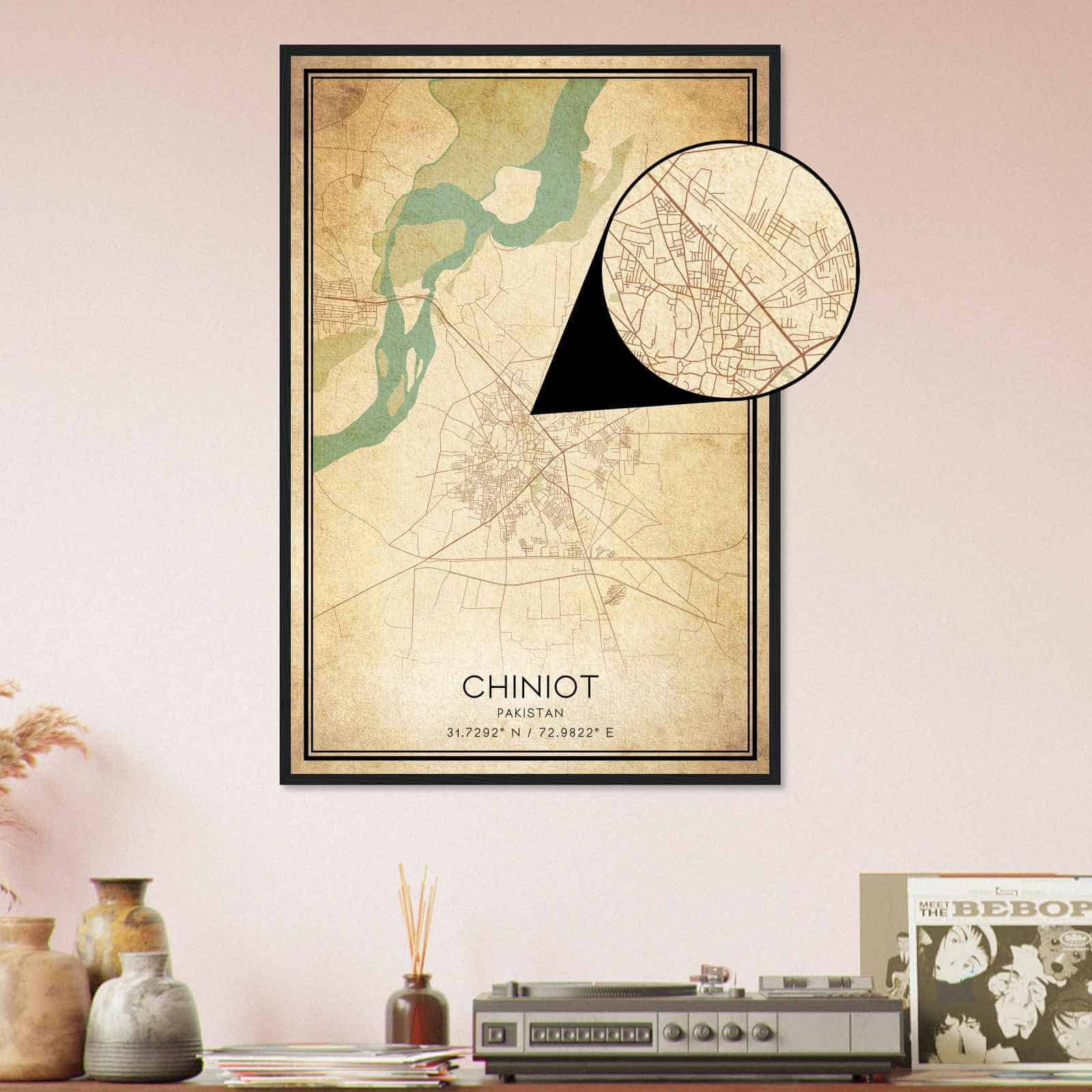 Deerfield Kansas Map Poster, Modern Home Decor Wall Art Print (Copy)
