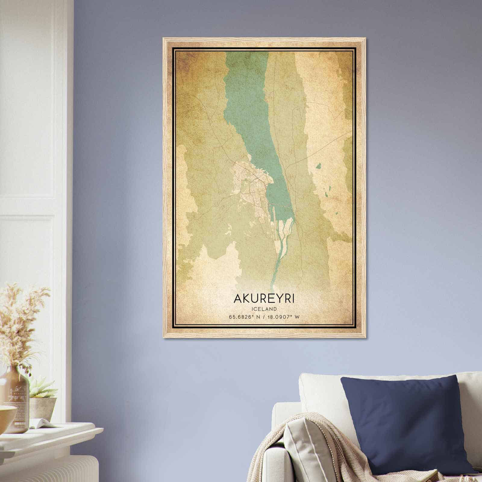 Deerfield Kansas Map Poster, Modern Home Decor Wall Art Print (Copy)