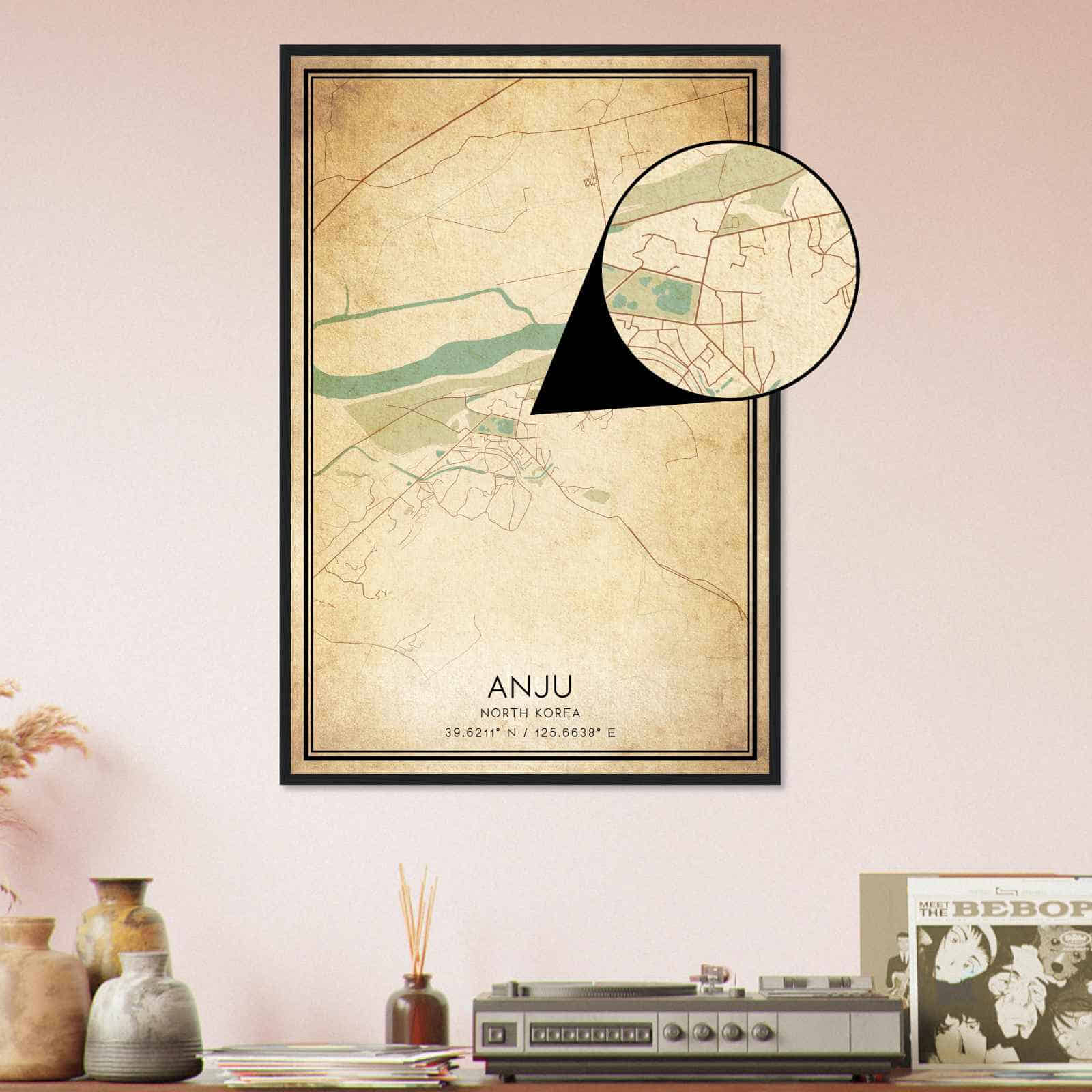 Deerfield Kansas Map Poster, Modern Home Decor Wall Art Print (Copy)
