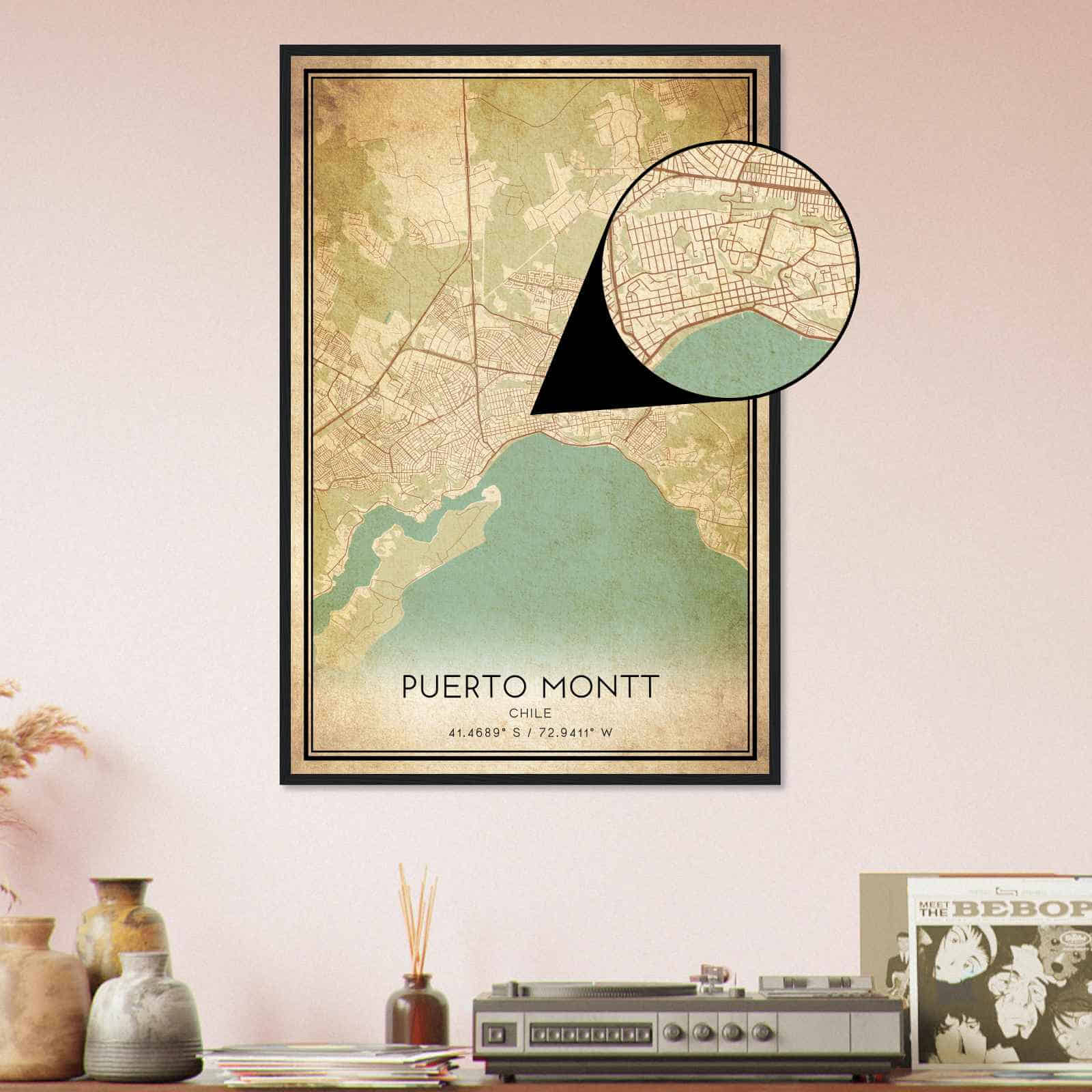 Deerfield Kansas Map Poster, Modern Home Decor Wall Art Print (Copy)
