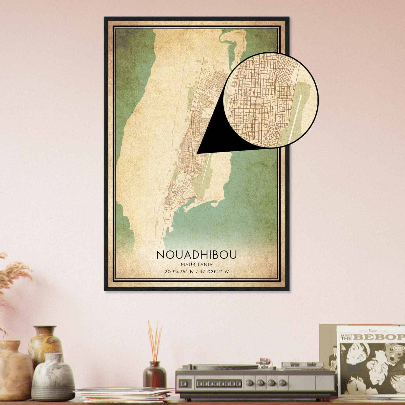 Deerfield Kansas Map Poster, Modern Home Decor Wall Art Print (Copy)