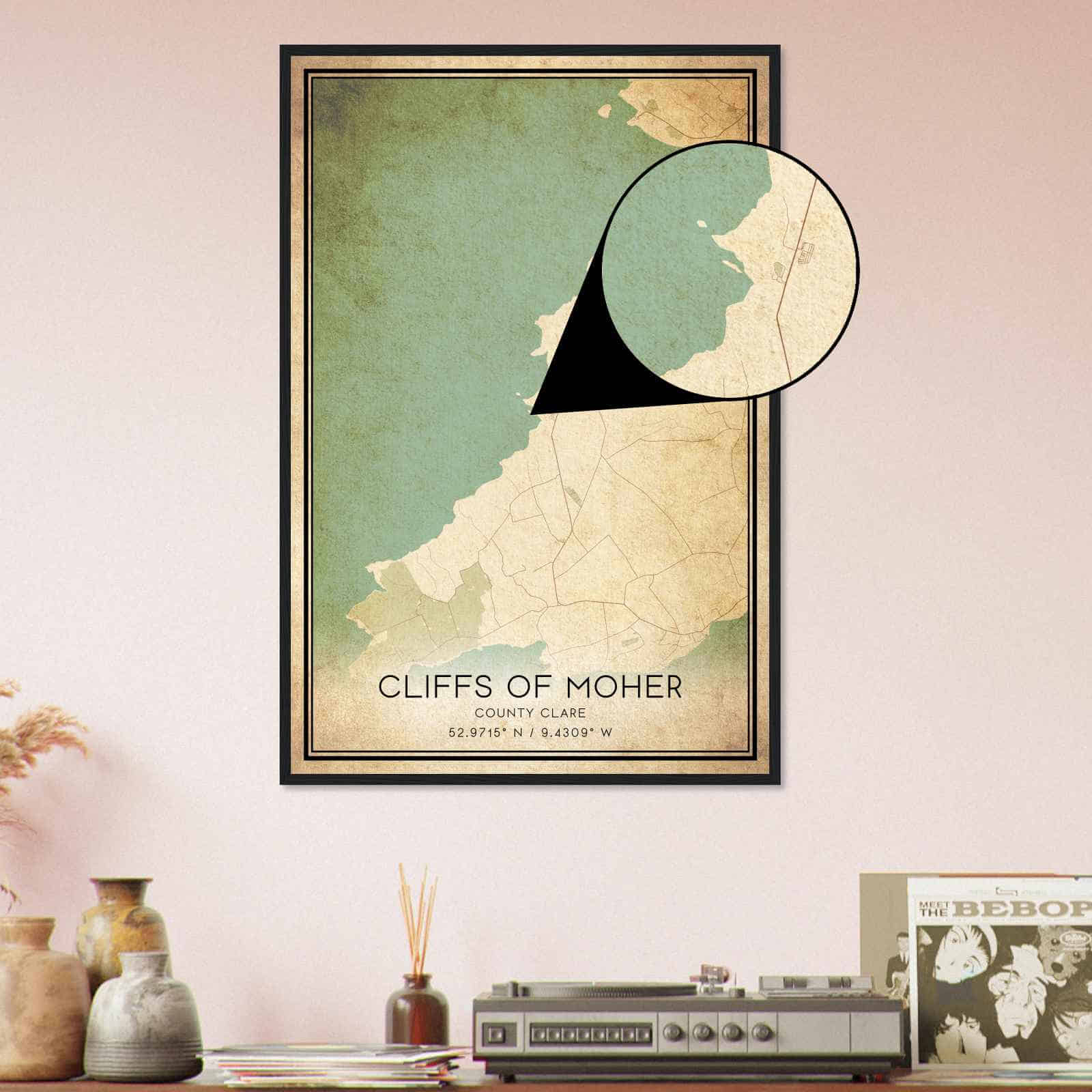 Deerfield Kansas Map Poster, Modern Home Decor Wall Art Print (Copy)