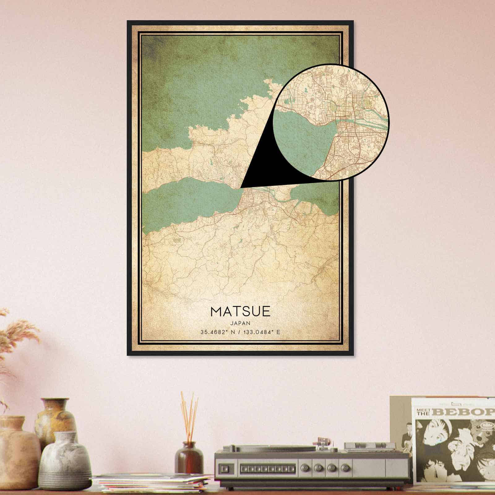 Deerfield Kansas Map Poster, Modern Home Decor Wall Art Print (Copy)