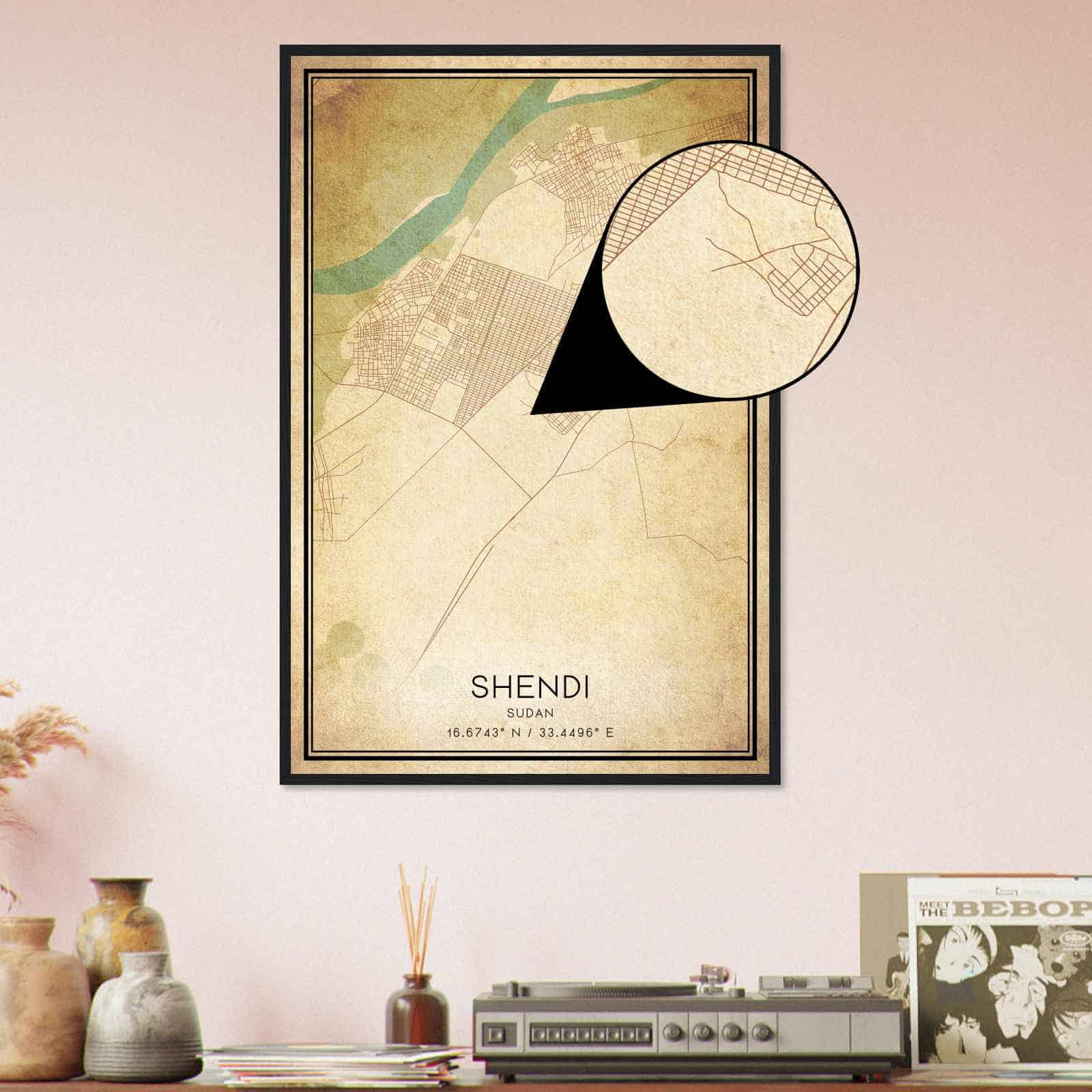 Deerfield Kansas Map Poster, Modern Home Decor Wall Art Print (Copy)