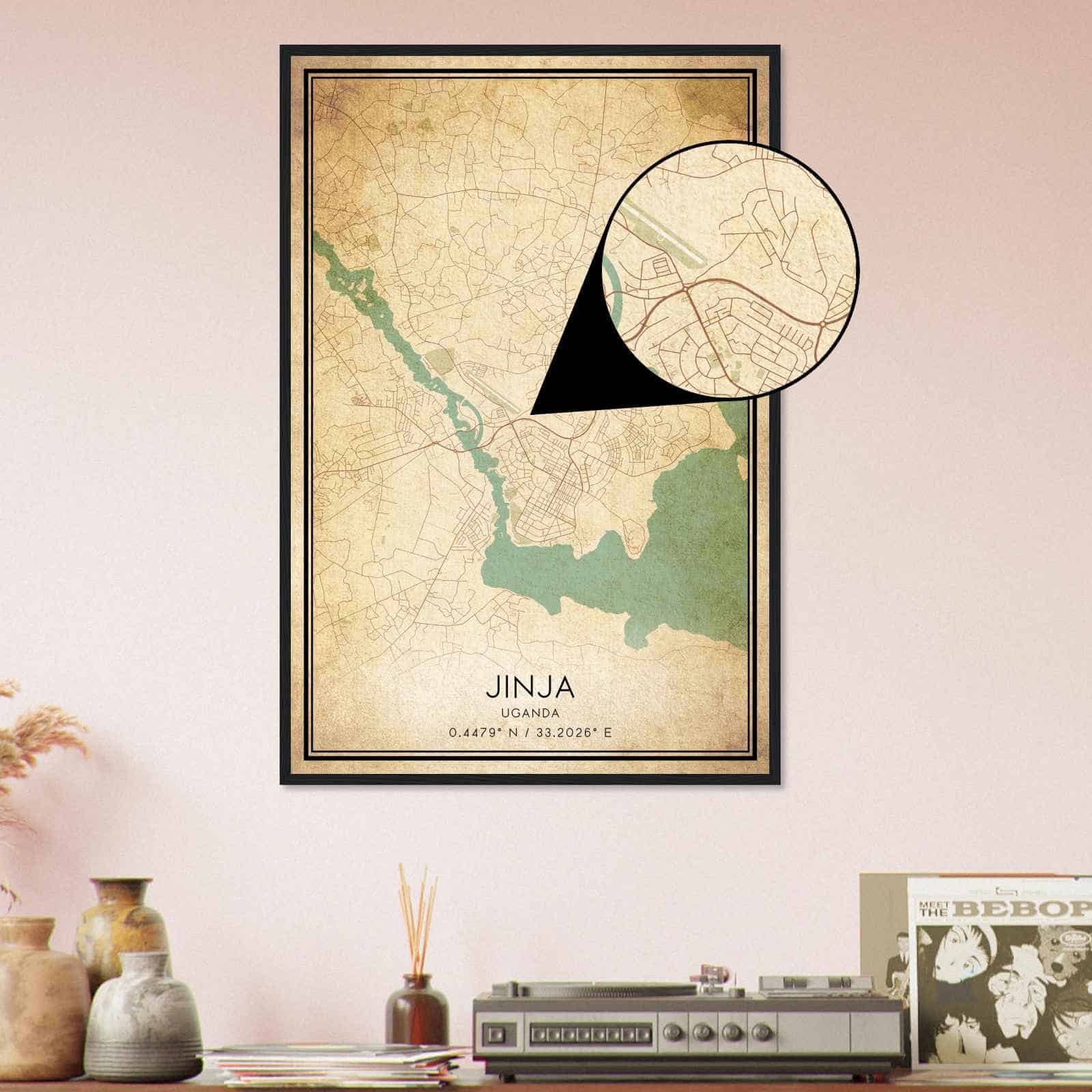 Deerfield Kansas Map Poster, Modern Home Decor Wall Art Print (Copy)