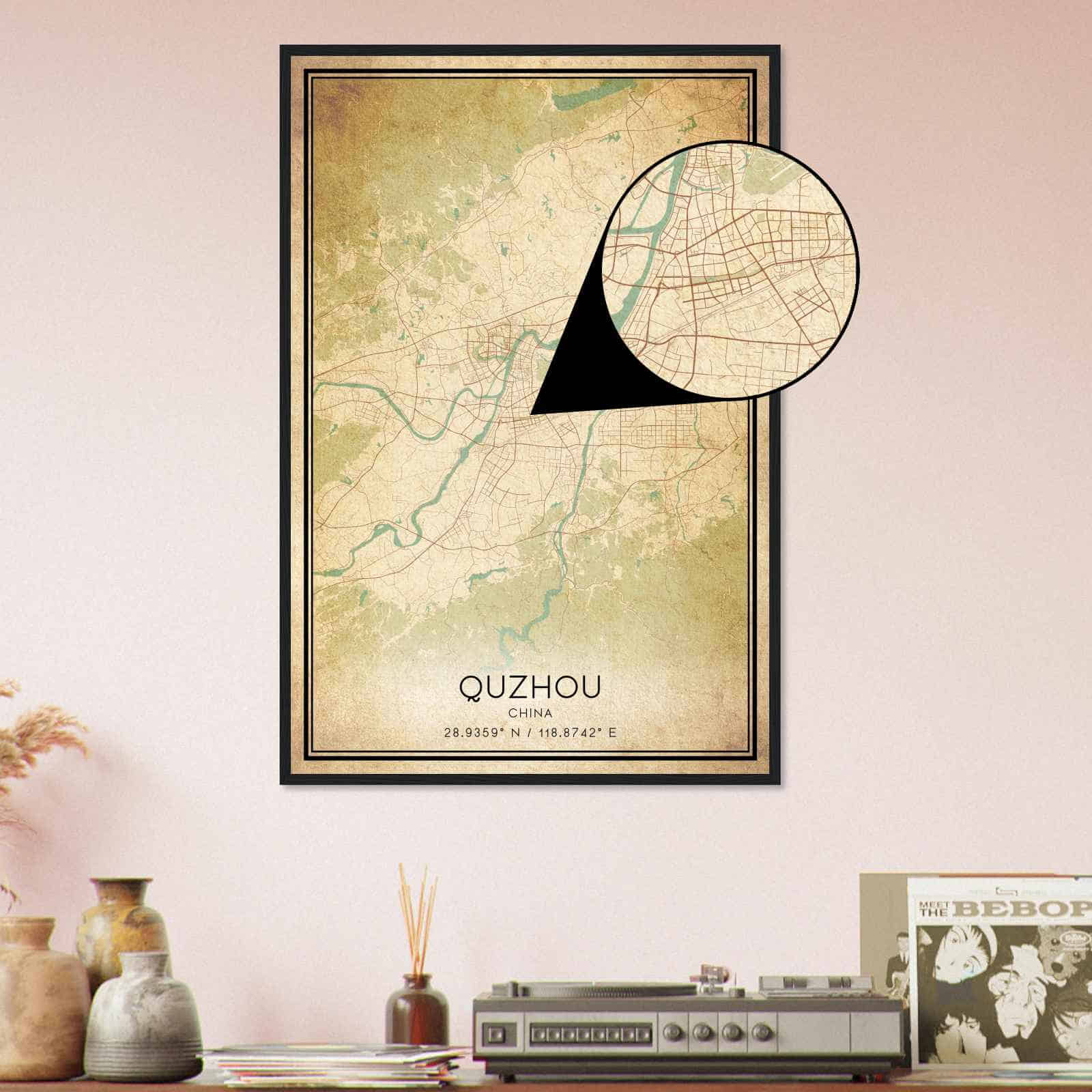 Deerfield Kansas Map Poster, Modern Home Decor Wall Art Print (Copy)
