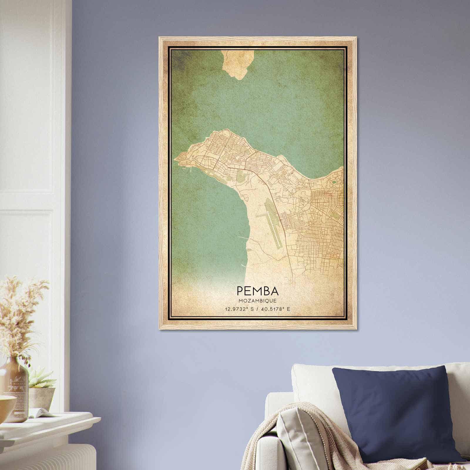 Deerfield Kansas Map Poster, Modern Home Decor Wall Art Print (Copy)