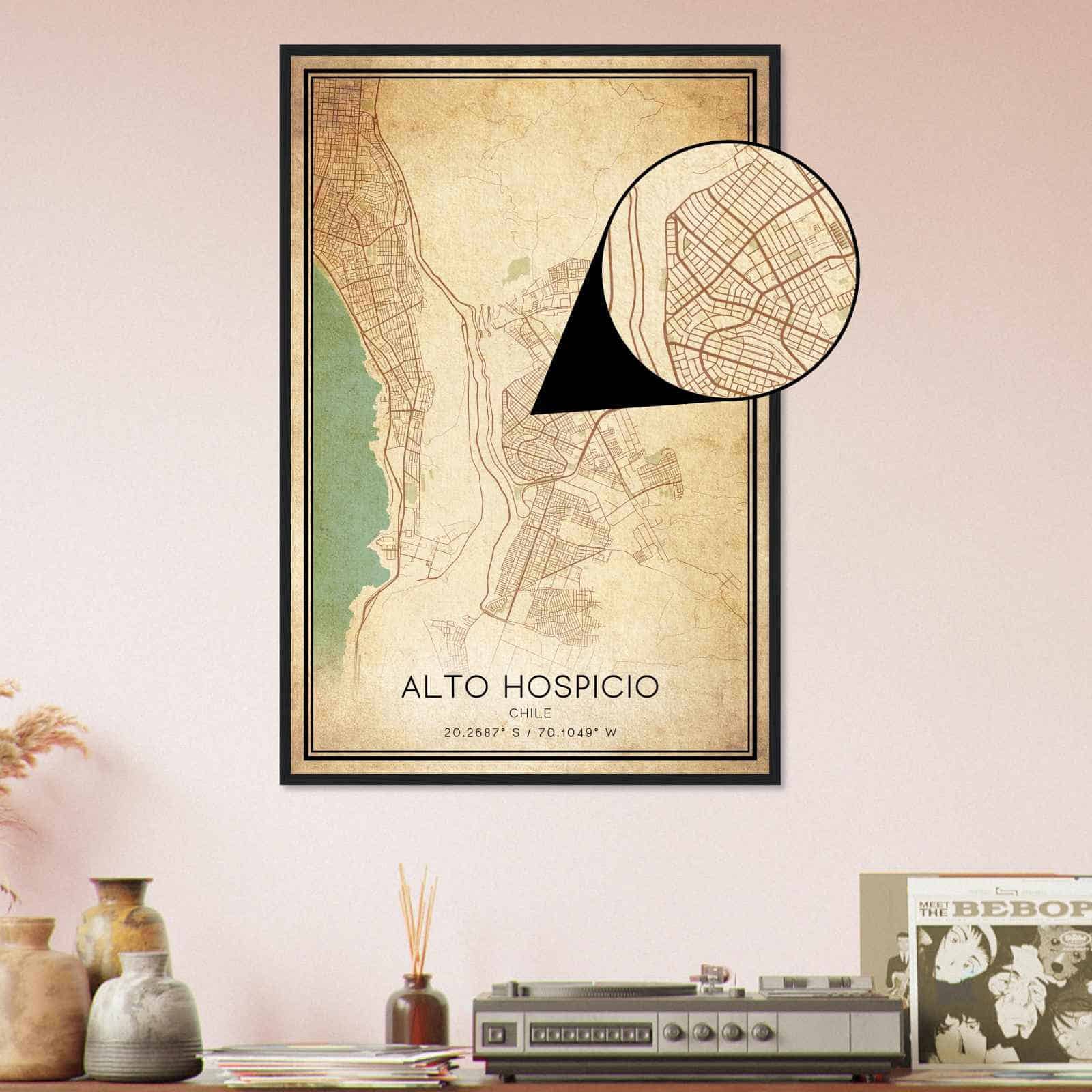 Deerfield Kansas Map Poster, Modern Home Decor Wall Art Print (Copy)