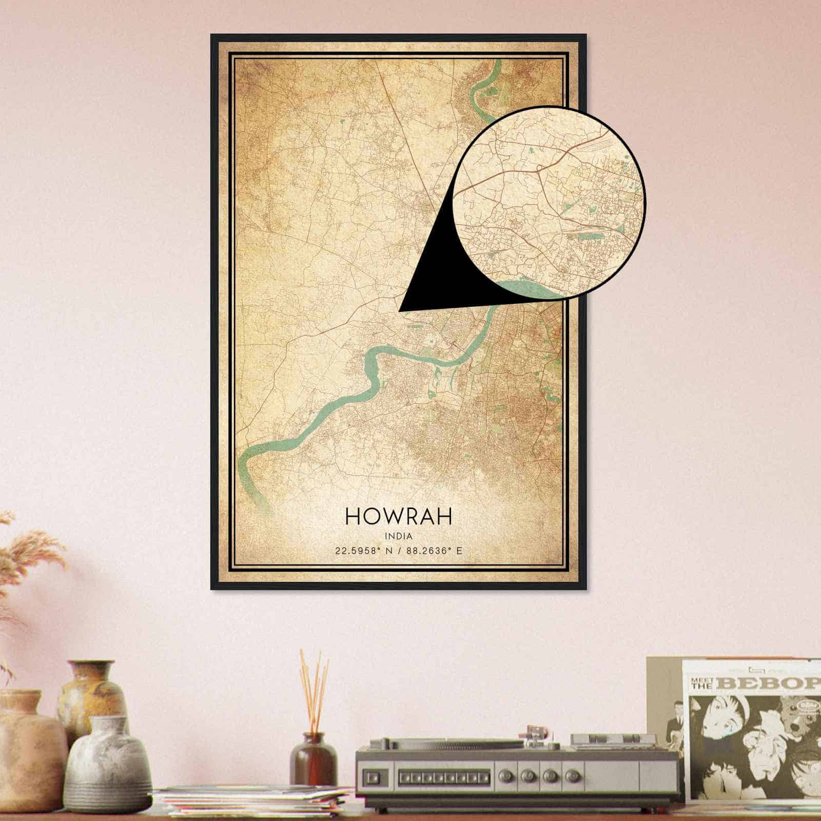 Deerfield Kansas Map Poster, Modern Home Decor Wall Art Print (Copy)