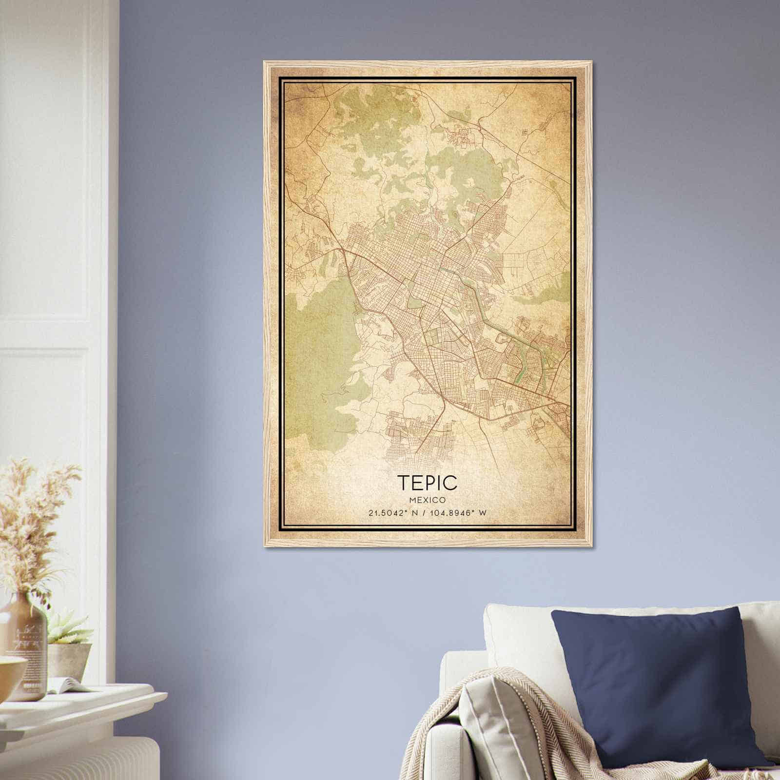 Deerfield Kansas Map Poster, Modern Home Decor Wall Art Print (Copy)