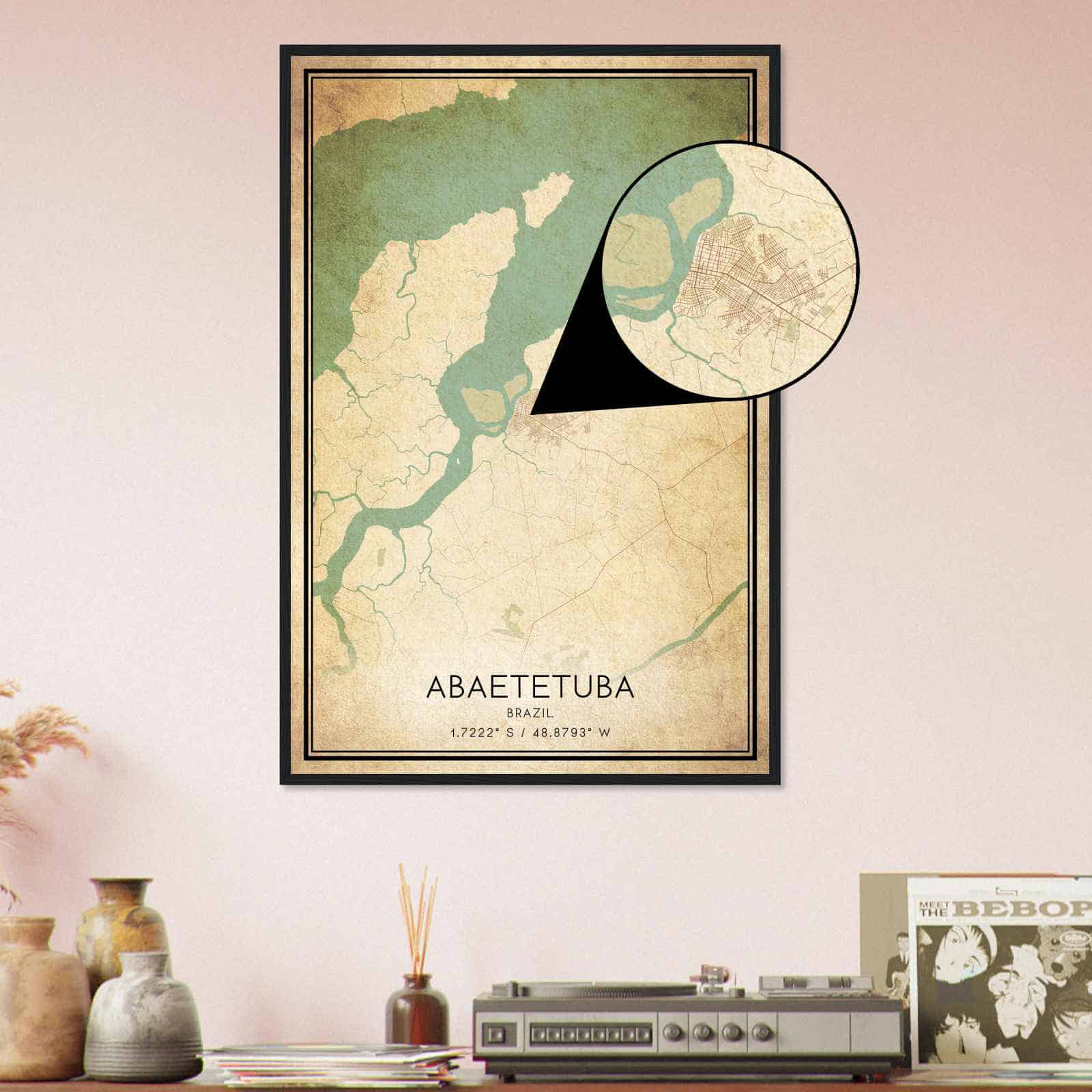 Deerfield Kansas Map Poster, Modern Home Decor Wall Art Print (Copy)