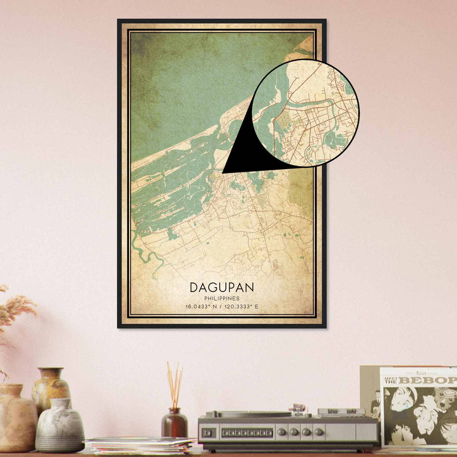 Deerfield Kansas Map Poster, Modern Home Decor Wall Art Print (Copy)