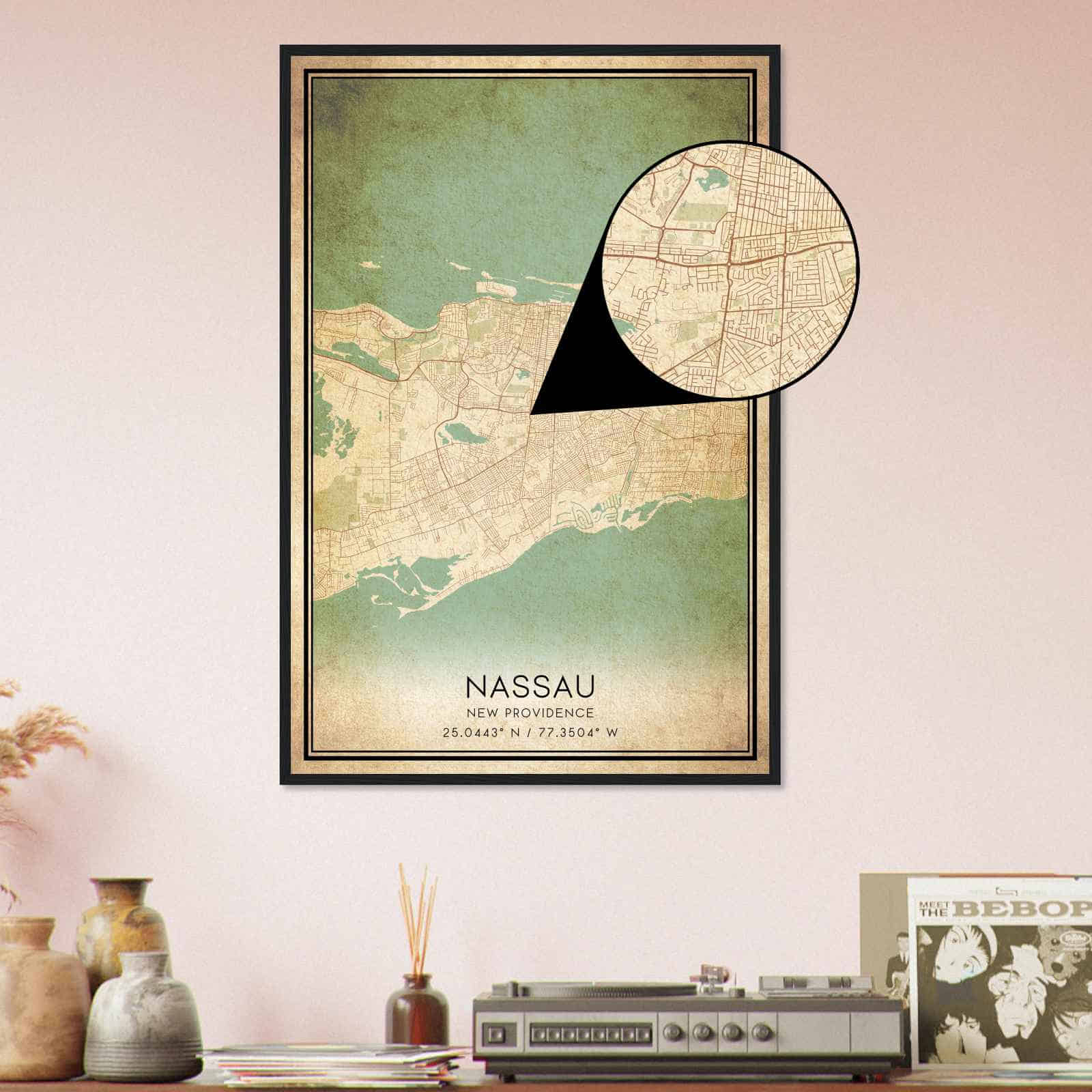 Deerfield Kansas Map Poster, Modern Home Decor Wall Art Print (Copy)