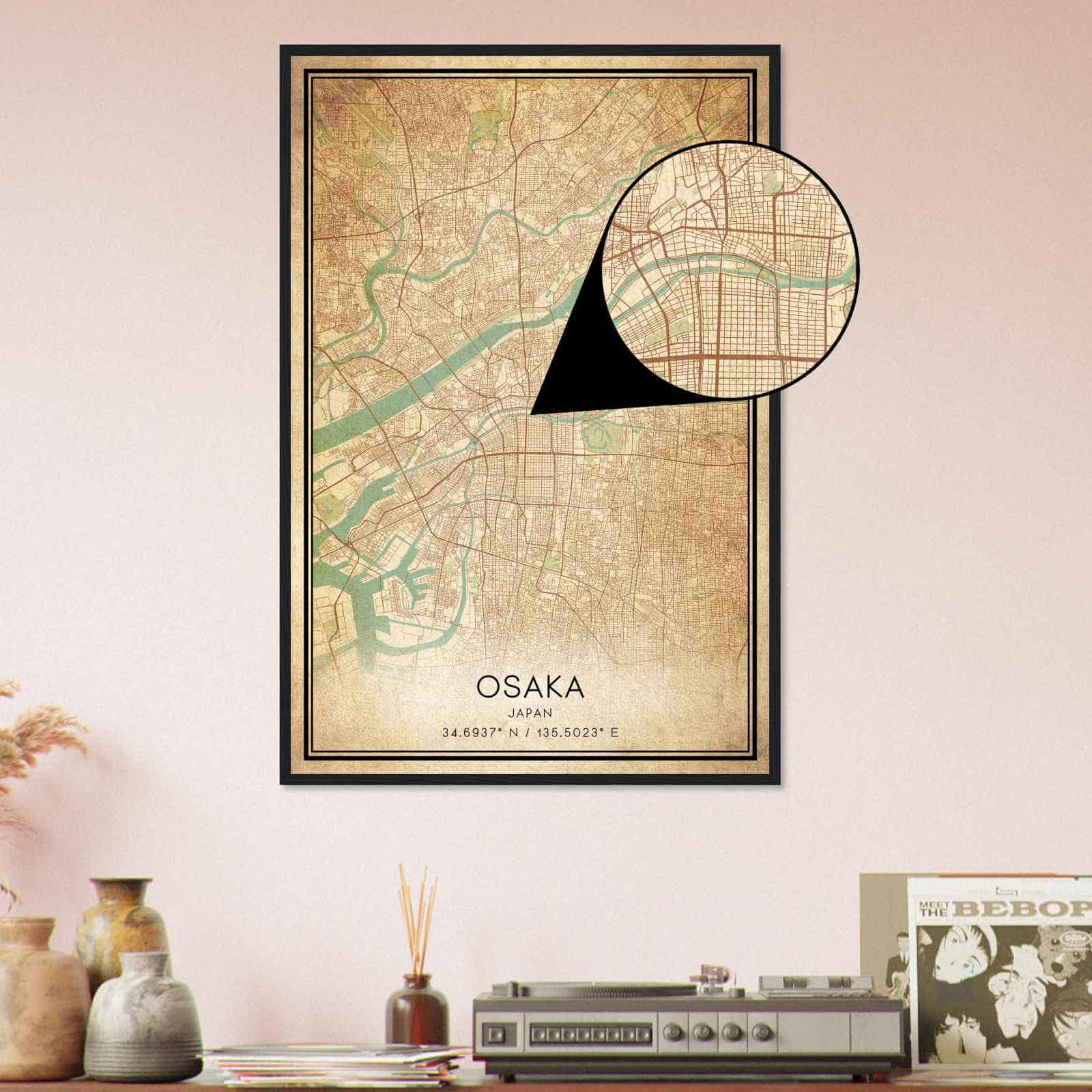 Deerfield Kansas Map Poster, Modern Home Decor Wall Art Print (Copy)