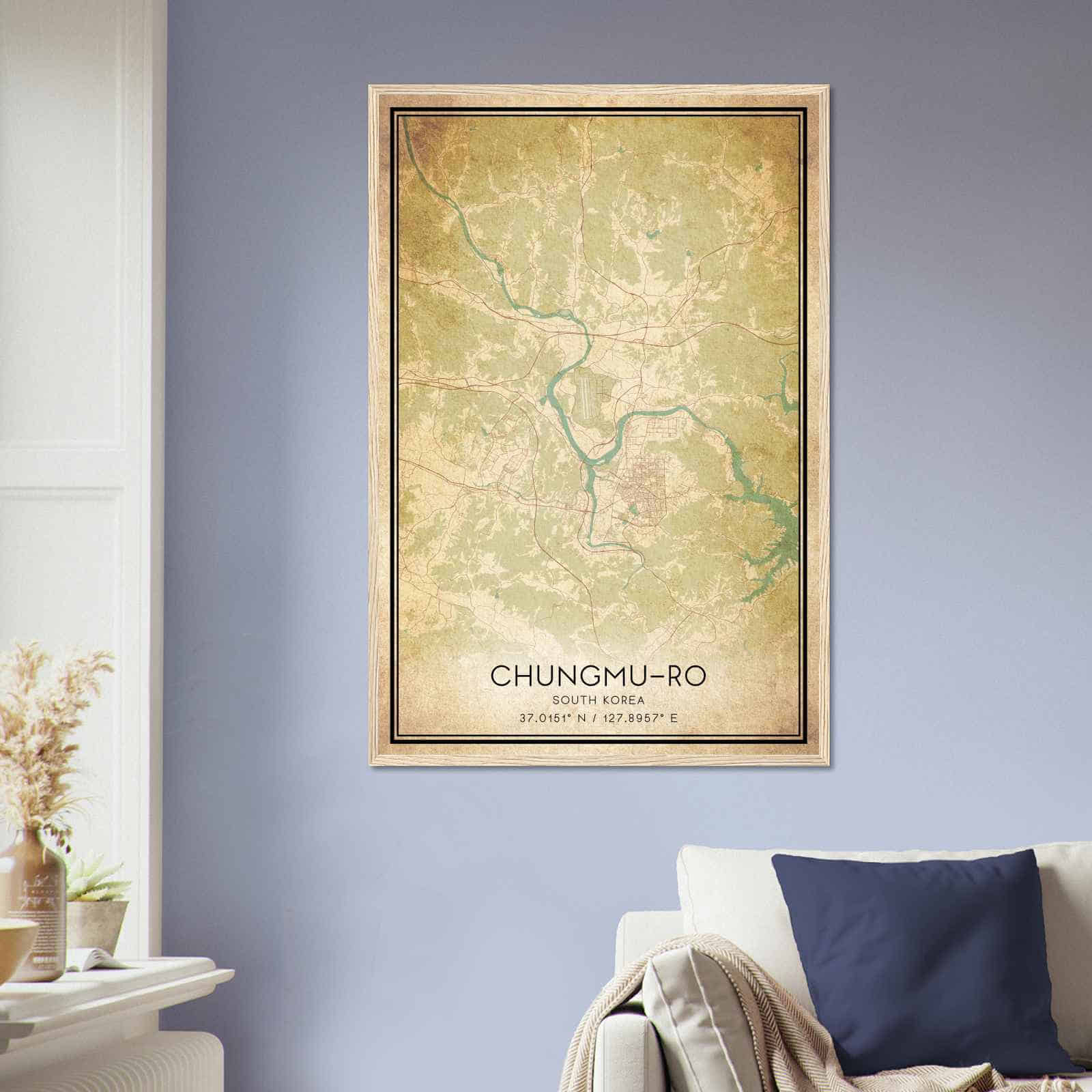 Deerfield Kansas Map Poster, Modern Home Decor Wall Art Print (Copy)