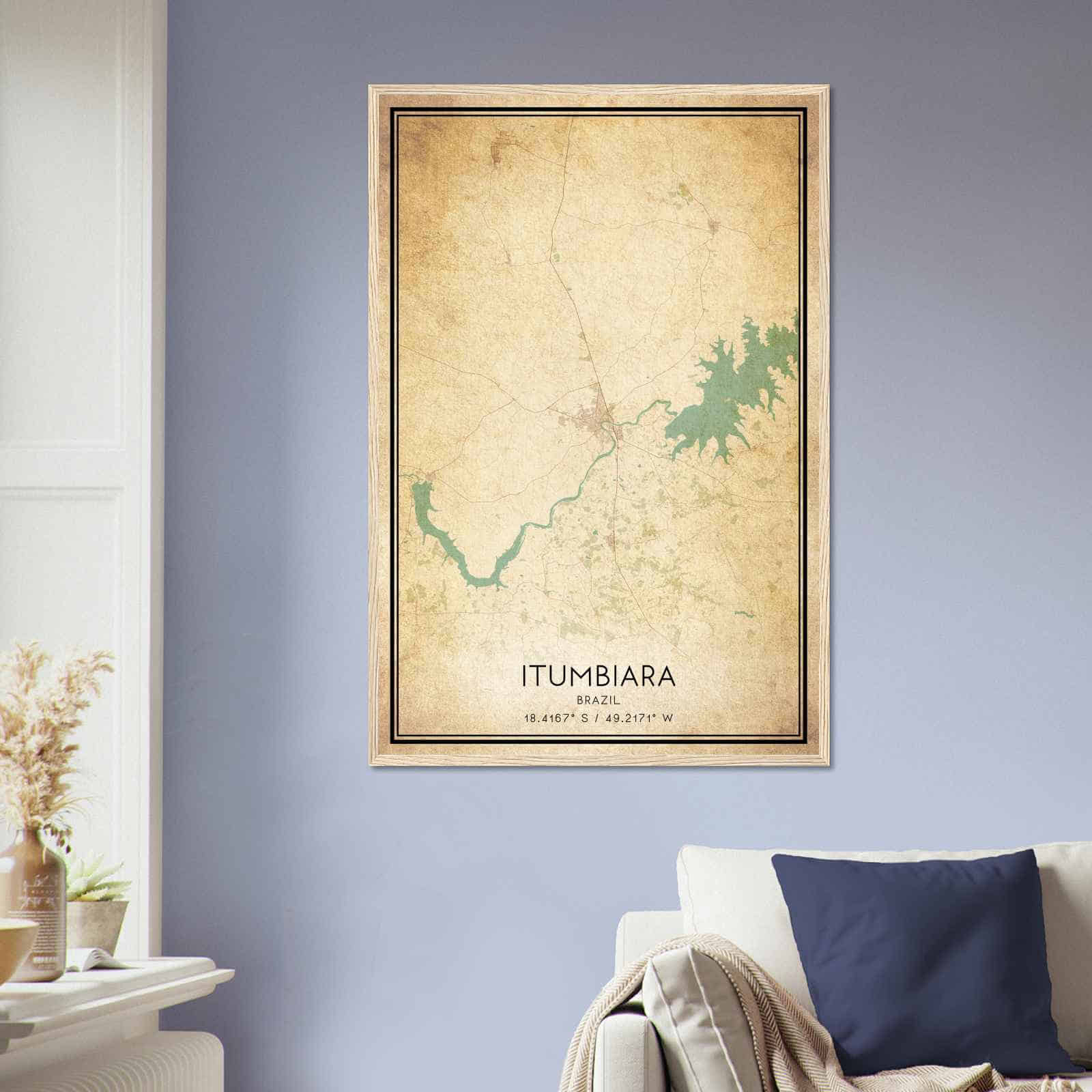 Deerfield Kansas Map Poster, Modern Home Decor Wall Art Print (Copy)