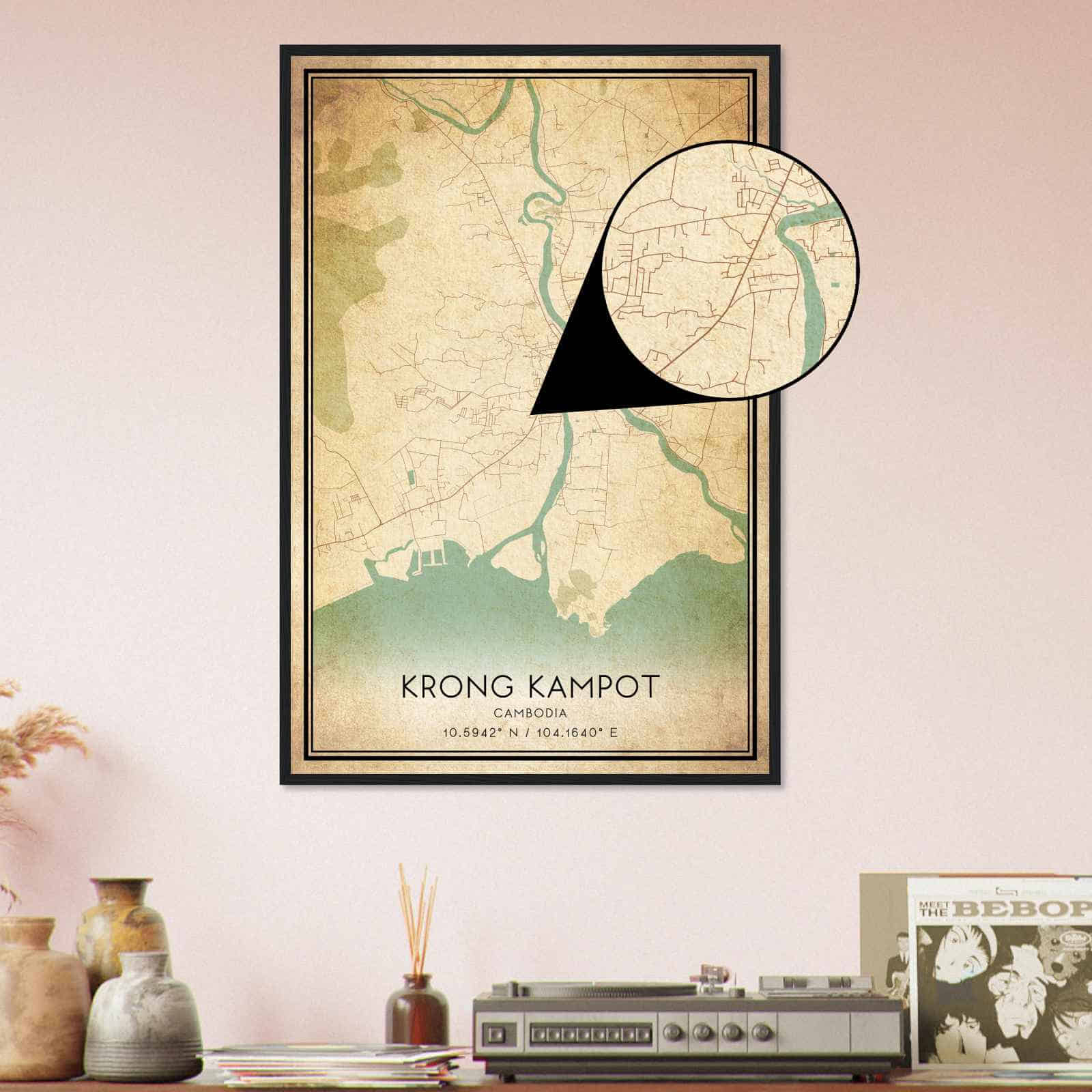 Deerfield Kansas Map Poster, Modern Home Decor Wall Art Print (Copy)