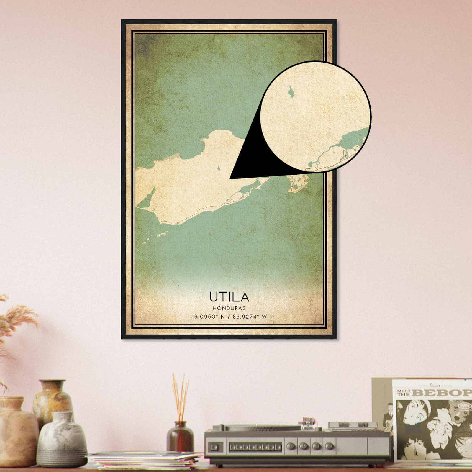 Deerfield Kansas Map Poster, Modern Home Decor Wall Art Print (Copy)