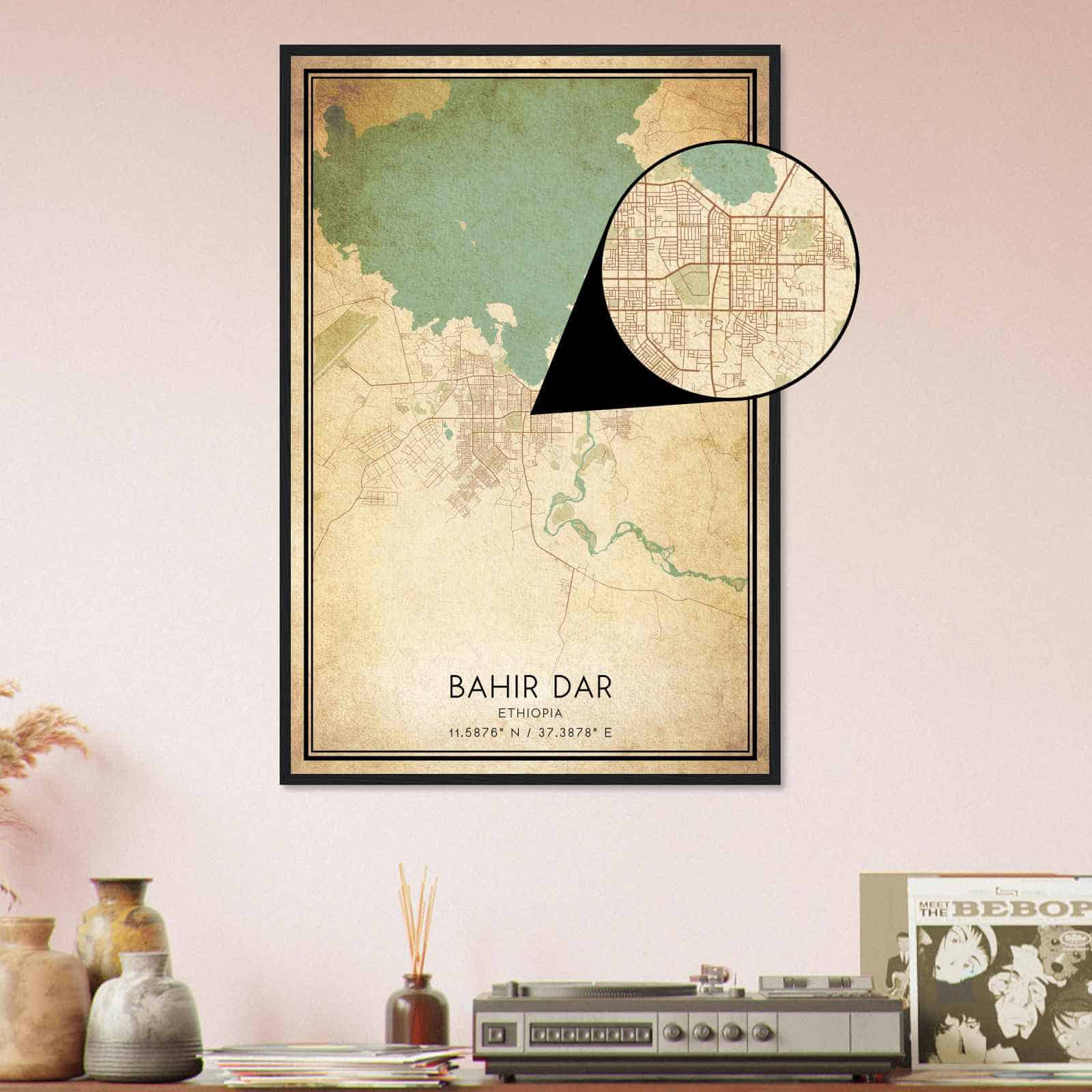 Deerfield Kansas Map Poster, Modern Home Decor Wall Art Print (Copy)