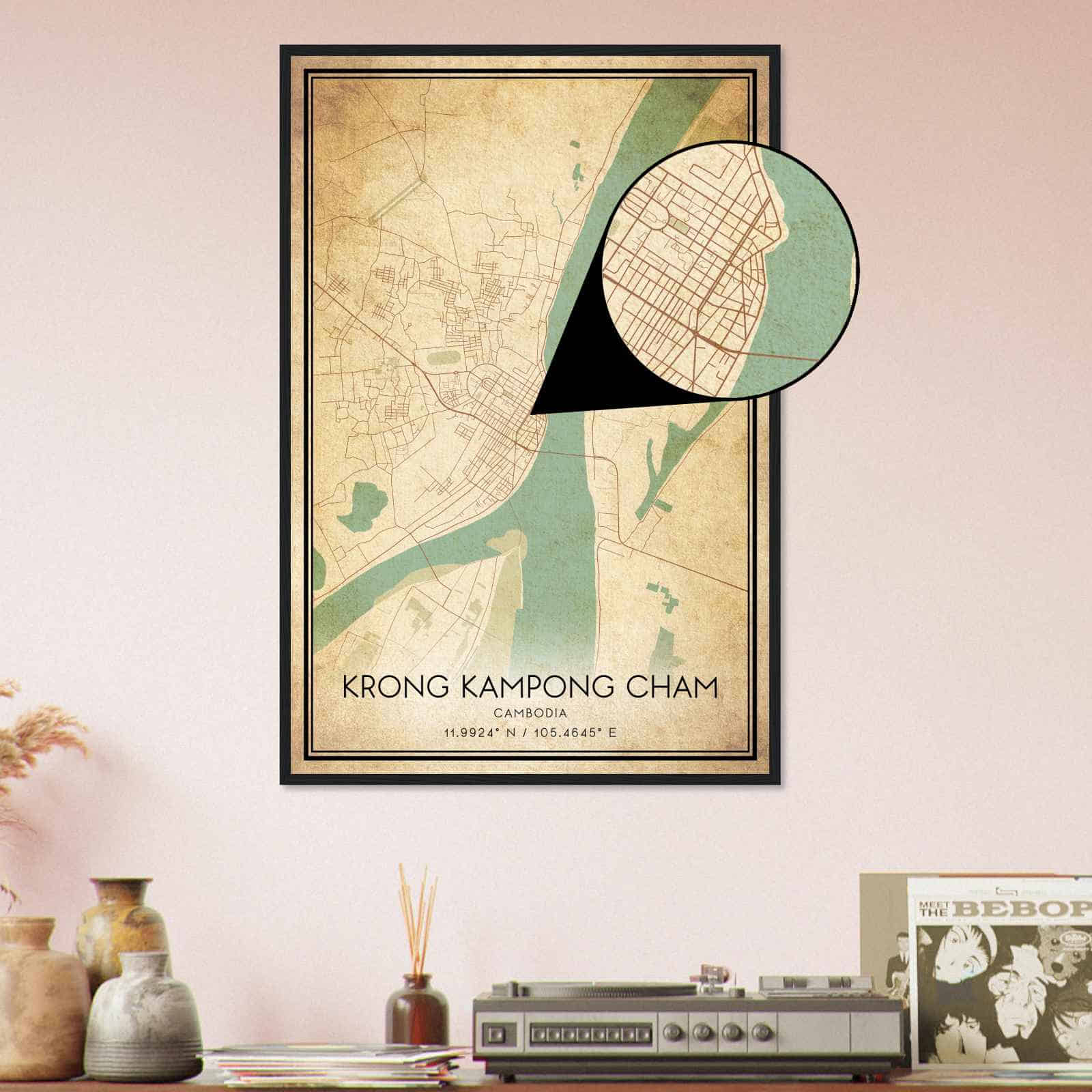Deerfield Kansas Map Poster, Modern Home Decor Wall Art Print (Copy)