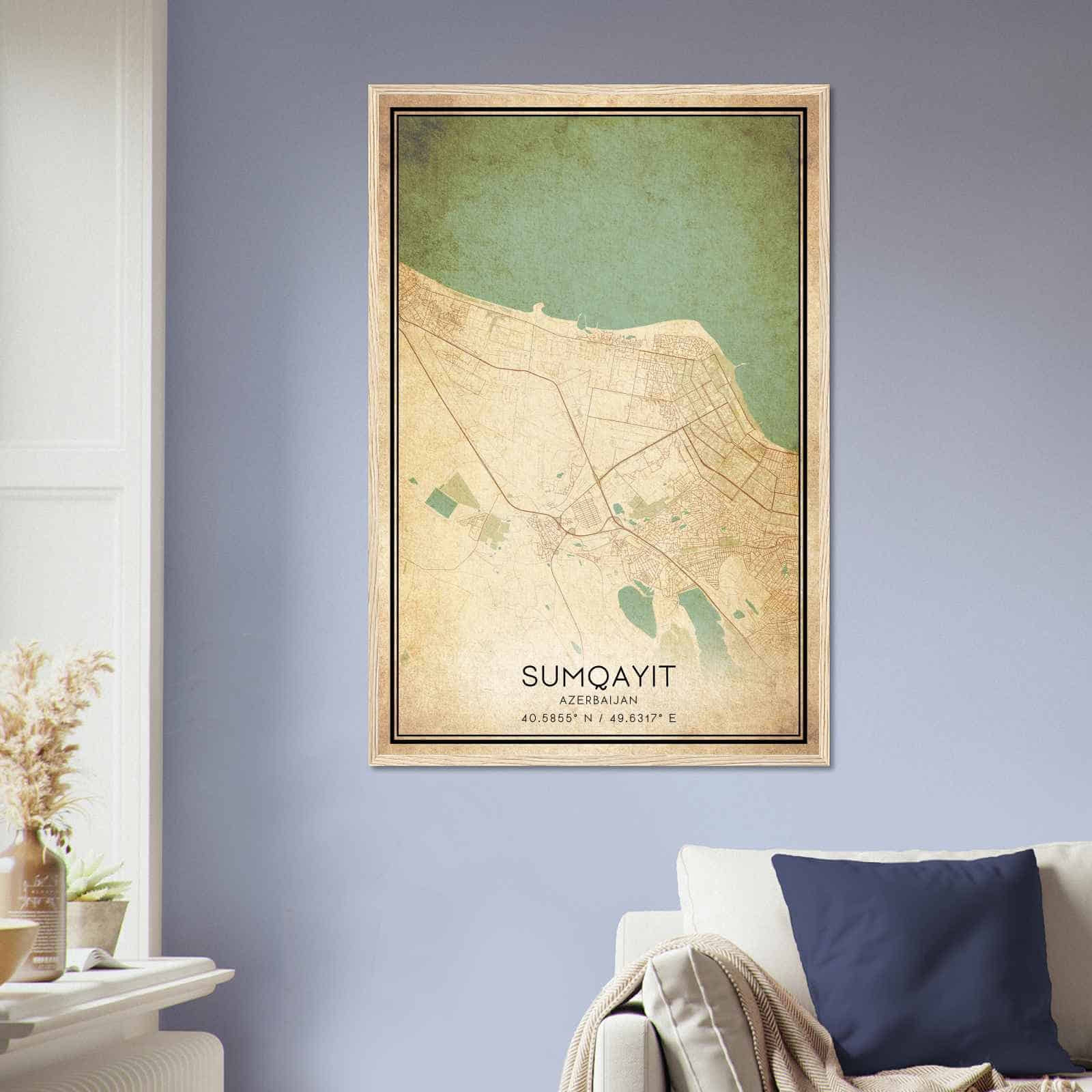 Deerfield Kansas Map Poster, Modern Home Decor Wall Art Print (Copy)