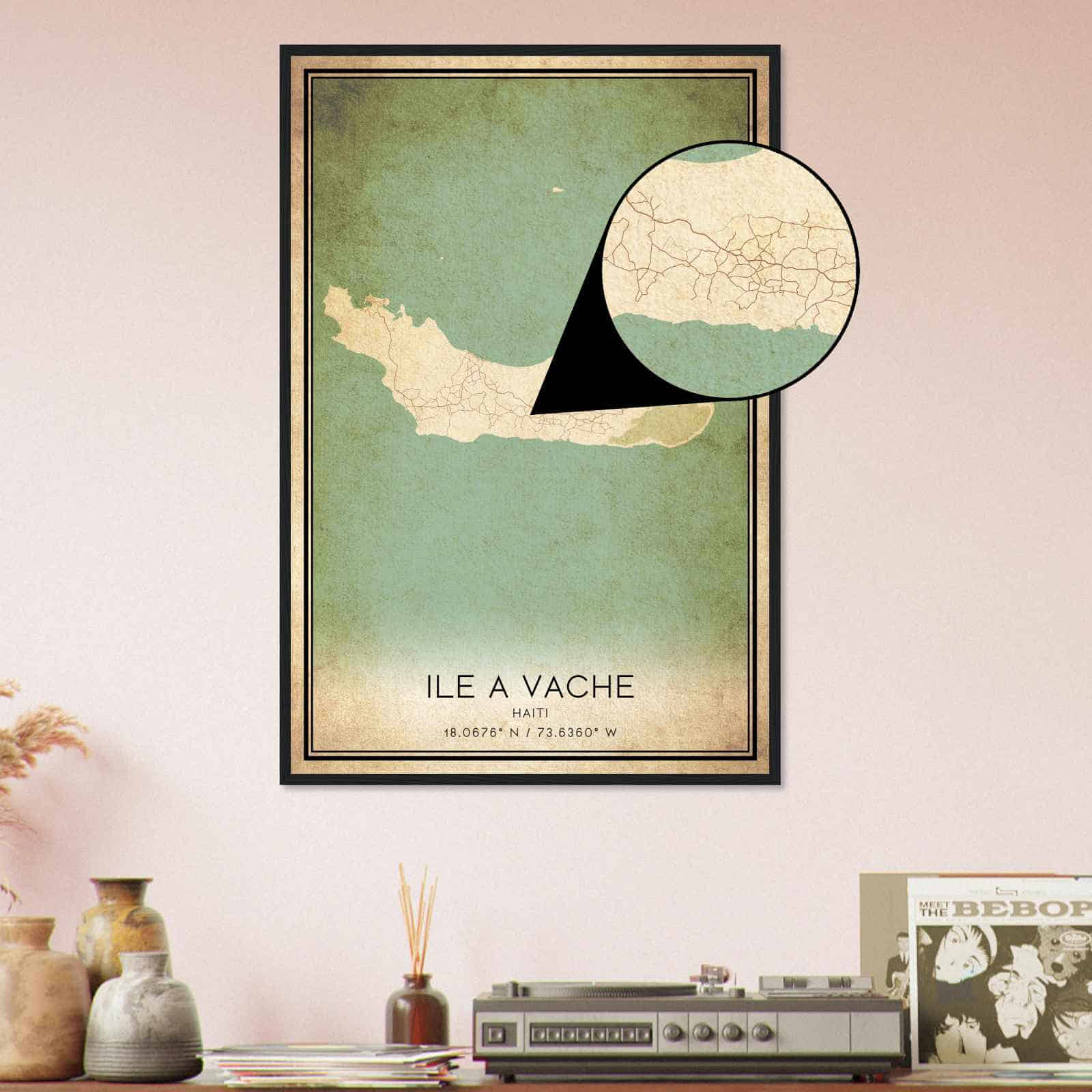 Deerfield Kansas Map Poster, Modern Home Decor Wall Art Print (Copy)