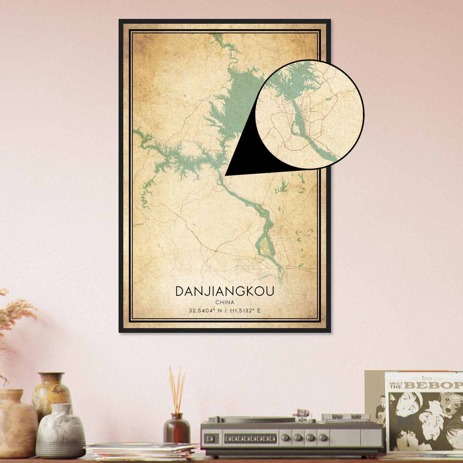 Deerfield Kansas Map Poster, Modern Home Decor Wall Art Print (Copy)