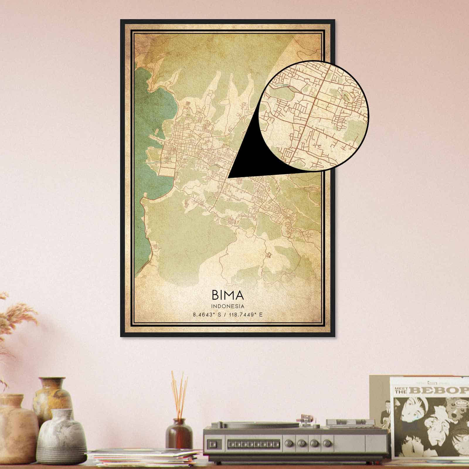 Deerfield Kansas Map Poster, Modern Home Decor Wall Art Print (Copy)