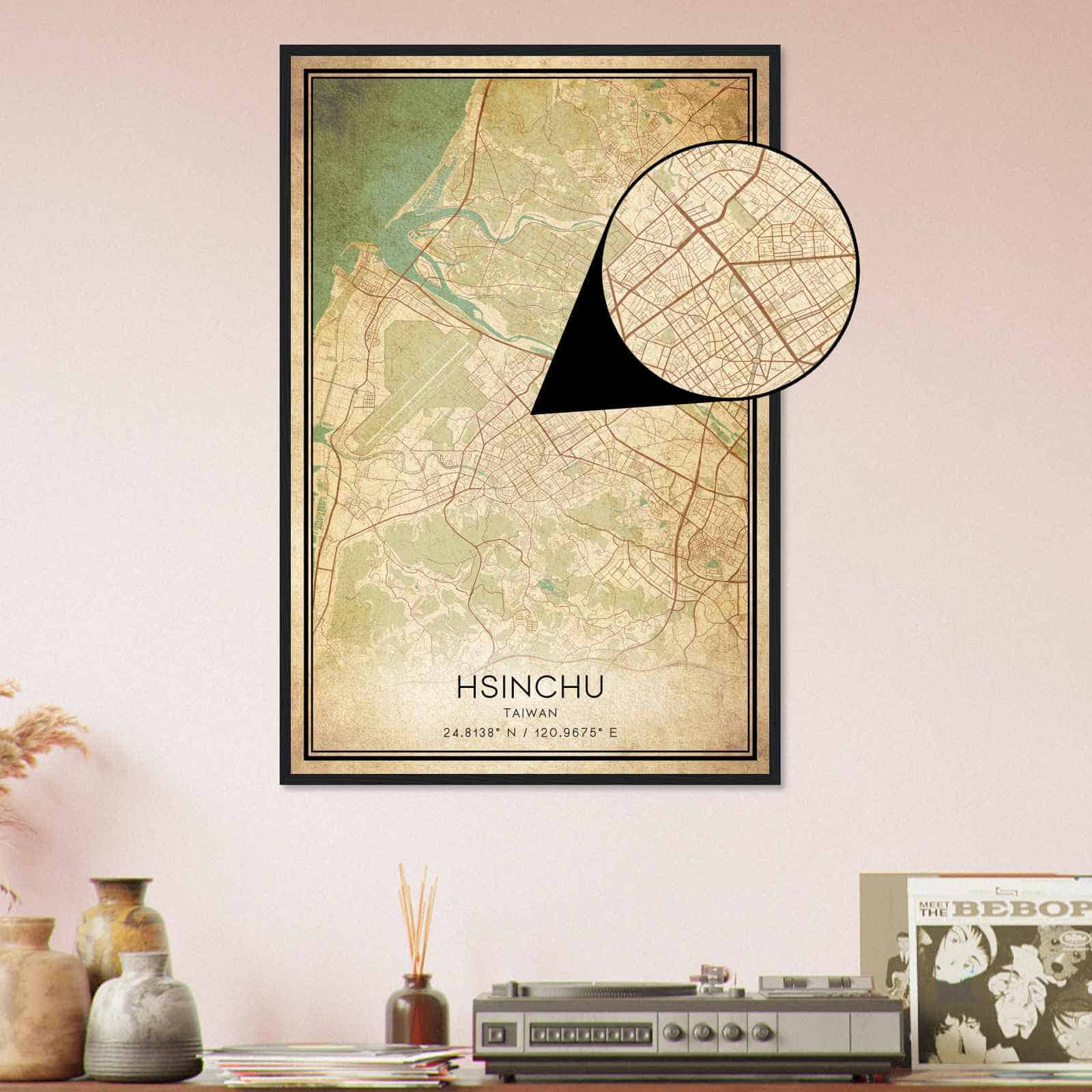 Deerfield Kansas Map Poster, Modern Home Decor Wall Art Print (Copy)