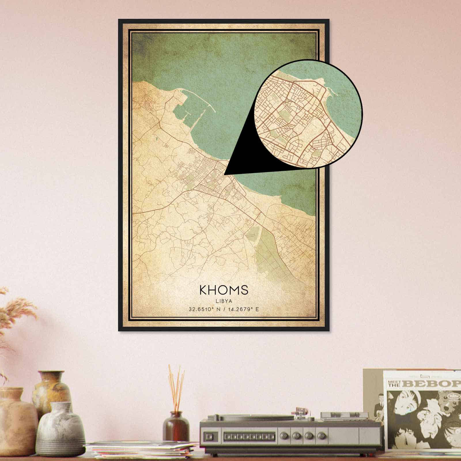 Deerfield Kansas Map Poster, Modern Home Decor Wall Art Print (Copy)