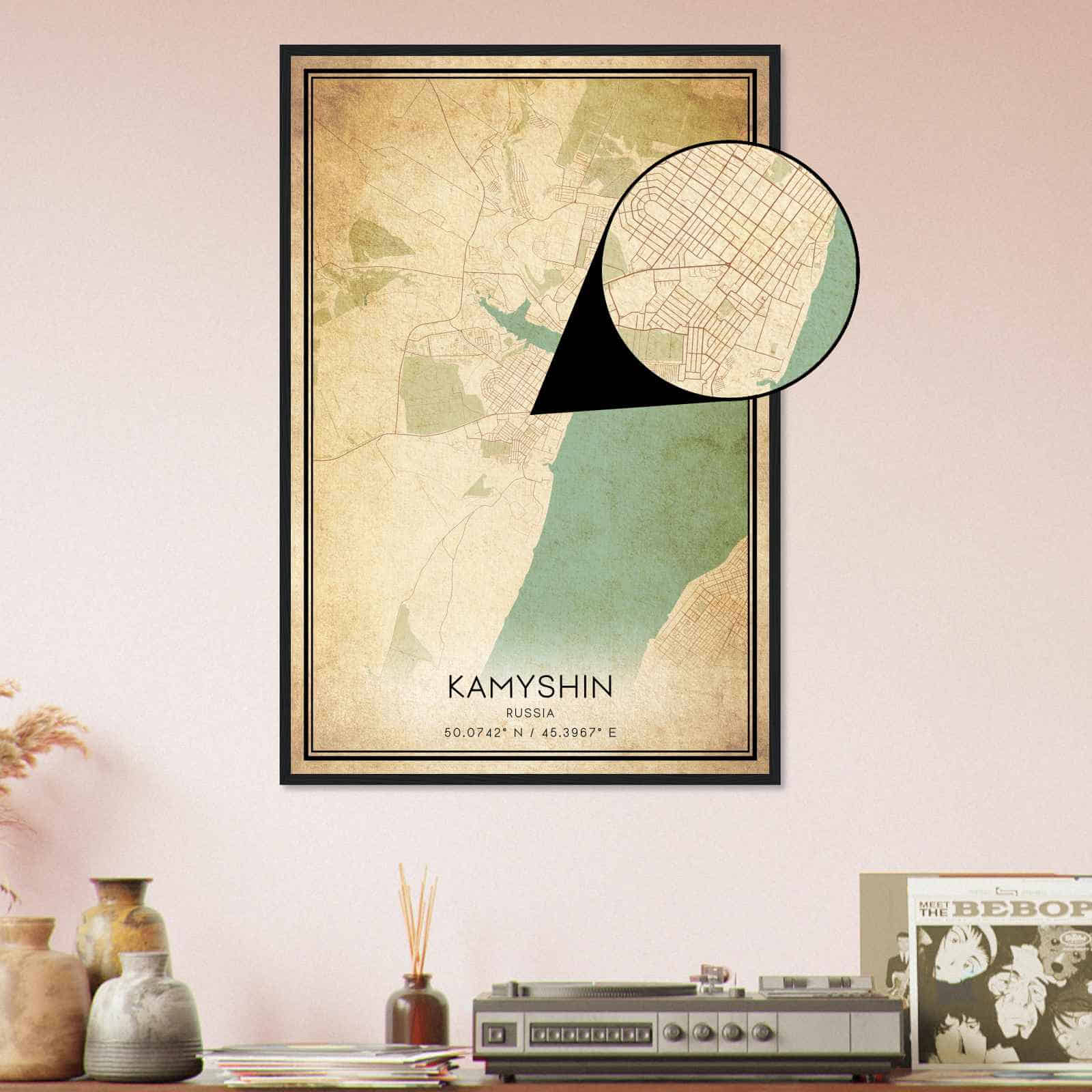 Deerfield Kansas Map Poster, Modern Home Decor Wall Art Print (Copy)
