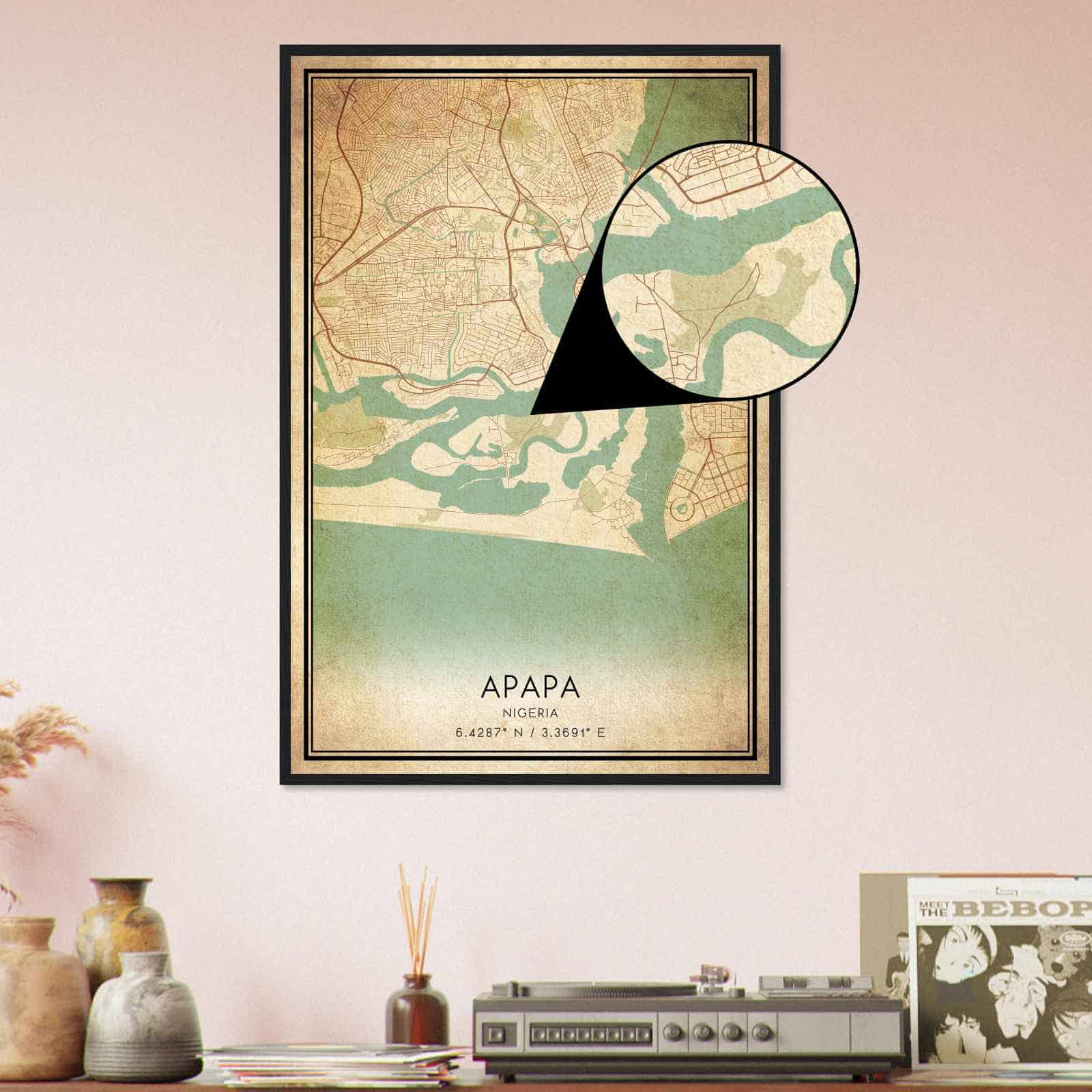 Deerfield Kansas Map Poster, Modern Home Decor Wall Art Print (Copy)