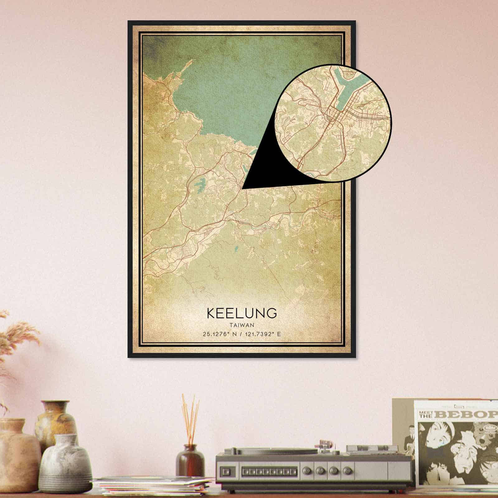 Deerfield Kansas Map Poster, Modern Home Decor Wall Art Print (Copy)