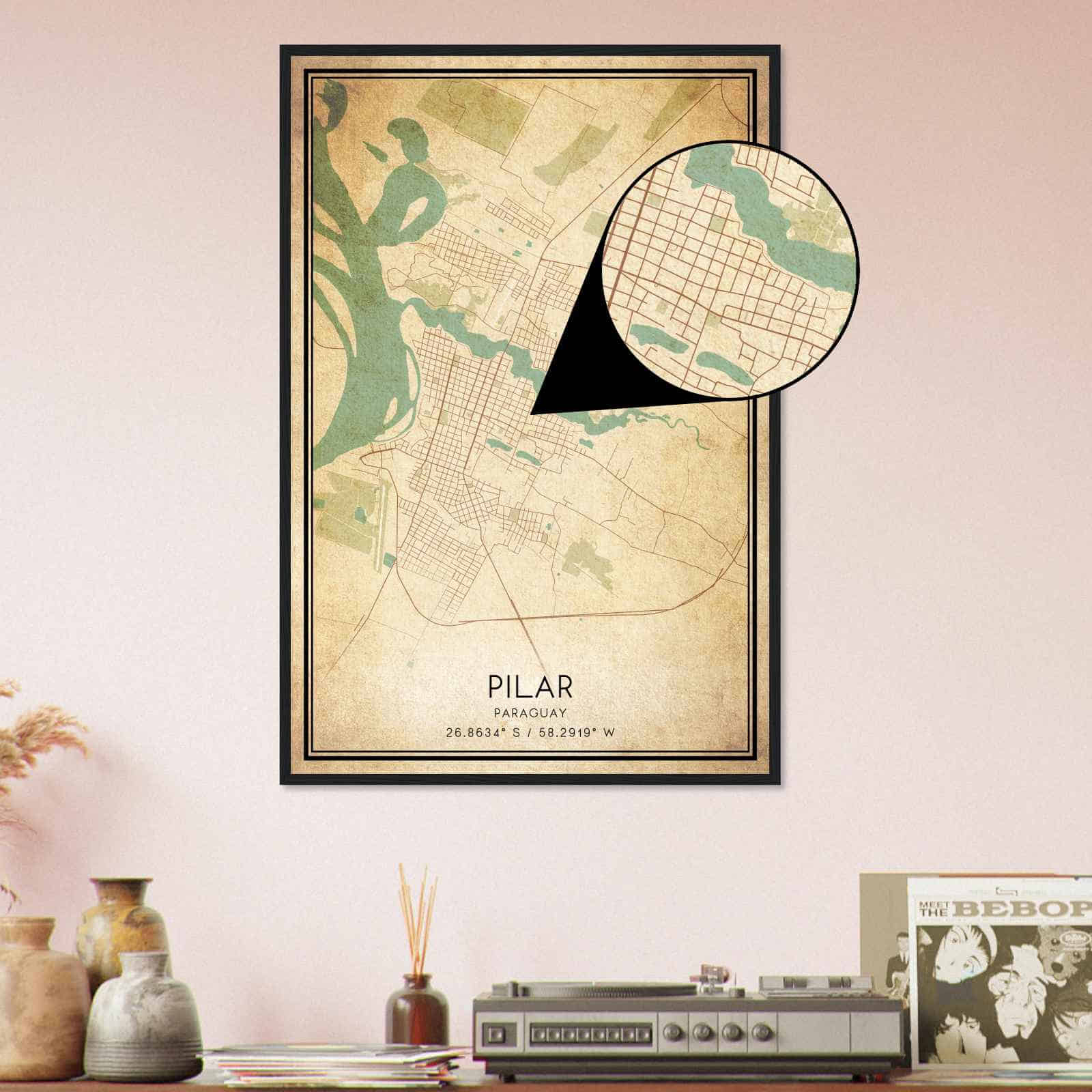 Deerfield Kansas Map Poster, Modern Home Decor Wall Art Print (Copy)