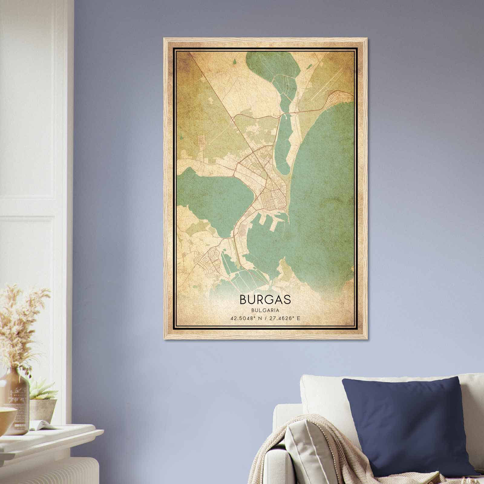 Deerfield Kansas Map Poster, Modern Home Decor Wall Art Print (Copy)