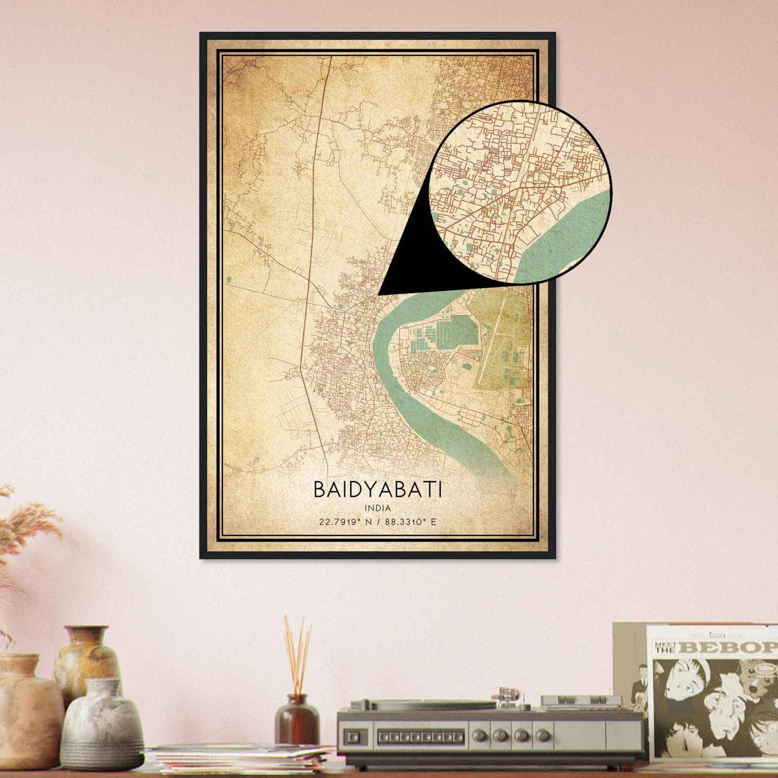 Deerfield Kansas Map Poster, Modern Home Decor Wall Art Print (Copy)