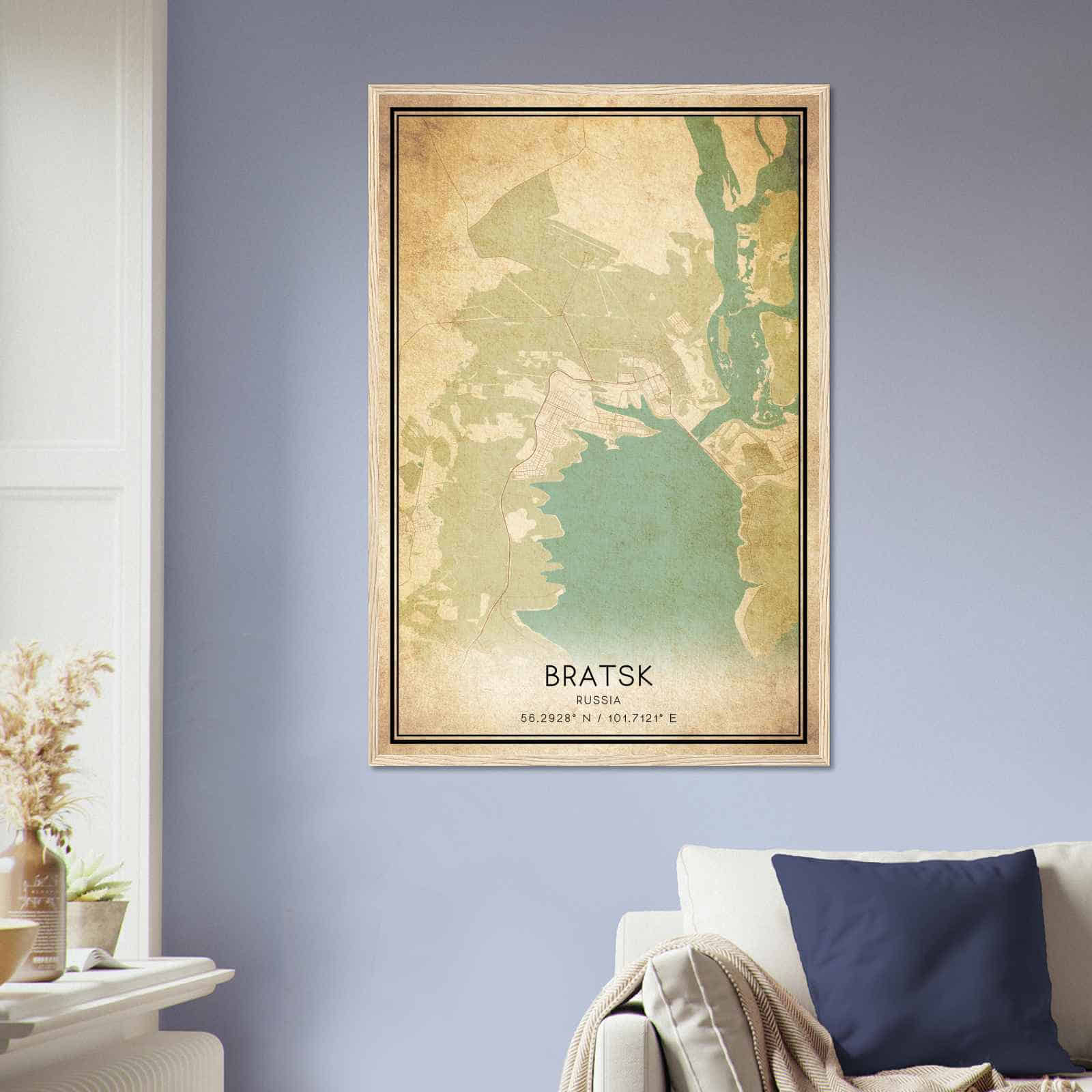 Deerfield Kansas Map Poster, Modern Home Decor Wall Art Print (Copy)