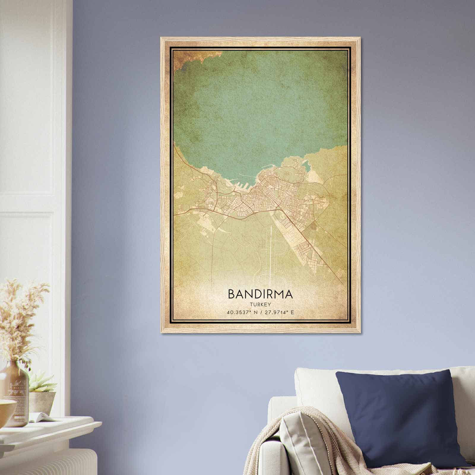 Deerfield Kansas Map Poster, Modern Home Decor Wall Art Print (Copy)