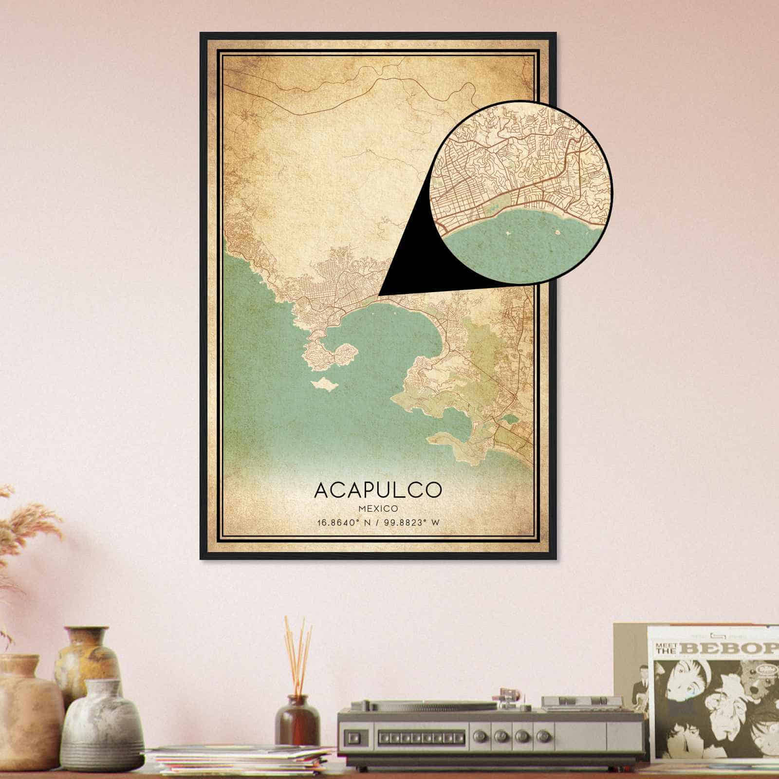 Deerfield Kansas Map Poster, Modern Home Decor Wall Art Print (Copy)