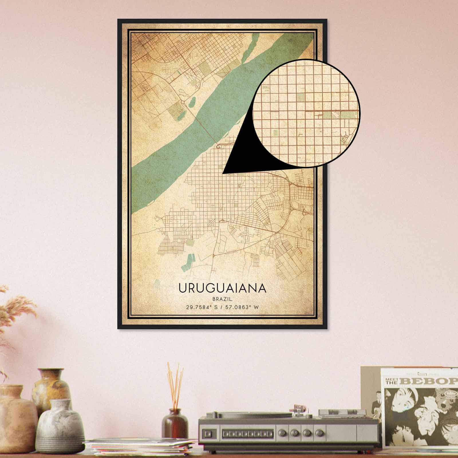 Deerfield Kansas Map Poster, Modern Home Decor Wall Art Print (Copy)