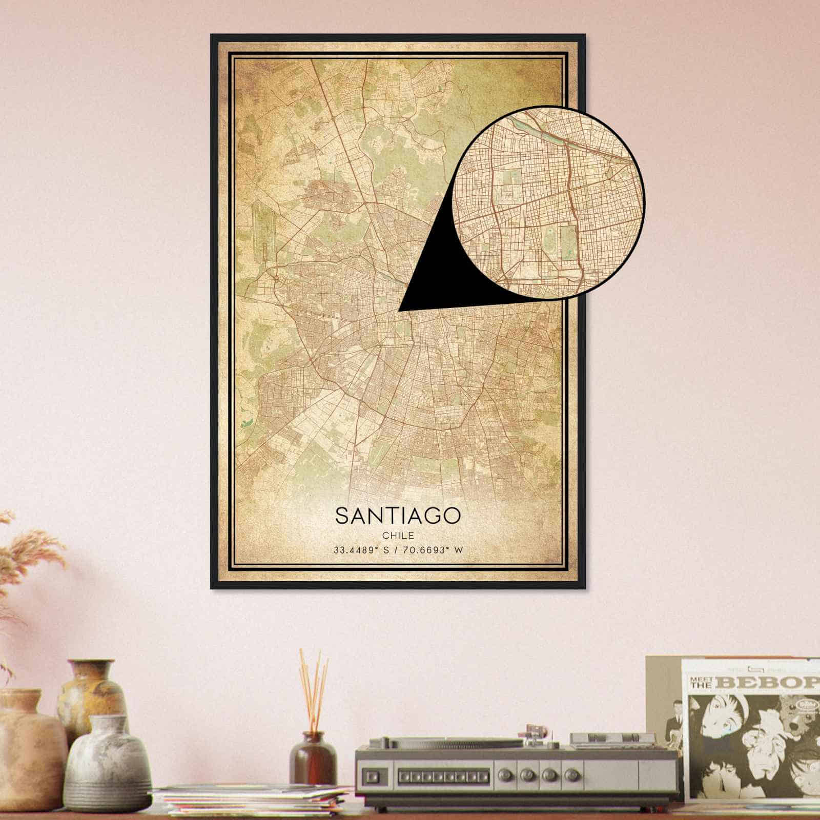 Deerfield Kansas Map Poster, Modern Home Decor Wall Art Print (Copy)