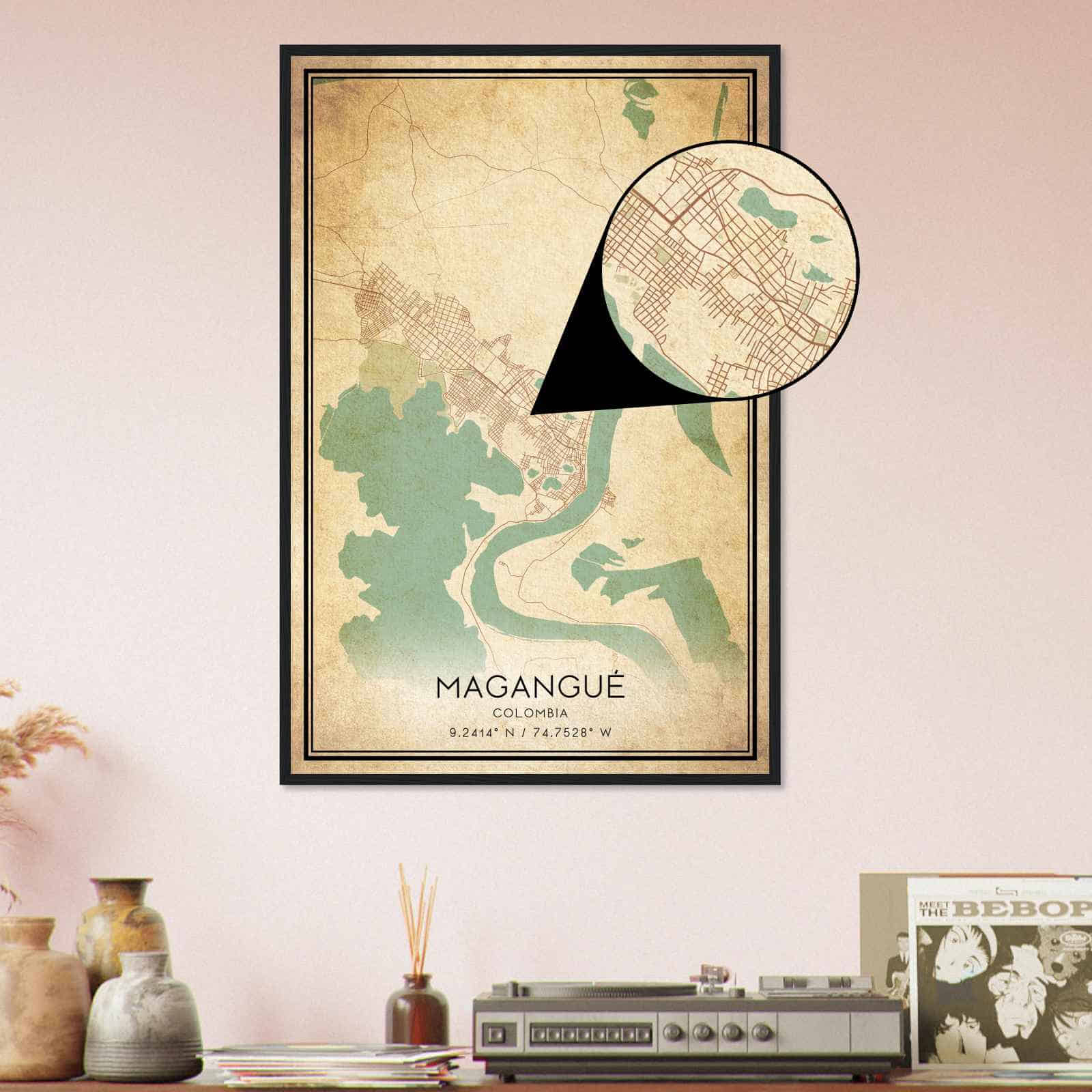 Deerfield Kansas Map Poster, Modern Home Decor Wall Art Print (Copy)