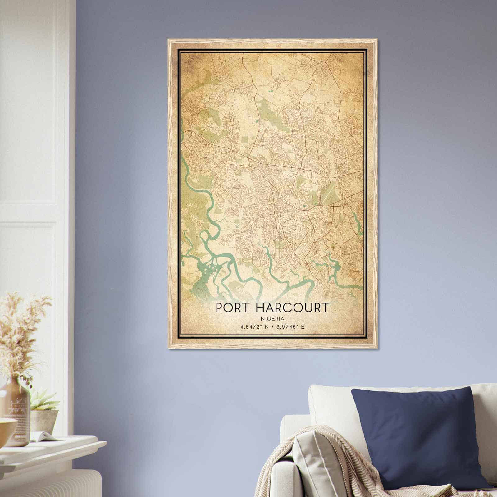 Deerfield Kansas Map Poster, Modern Home Decor Wall Art Print (Copy)