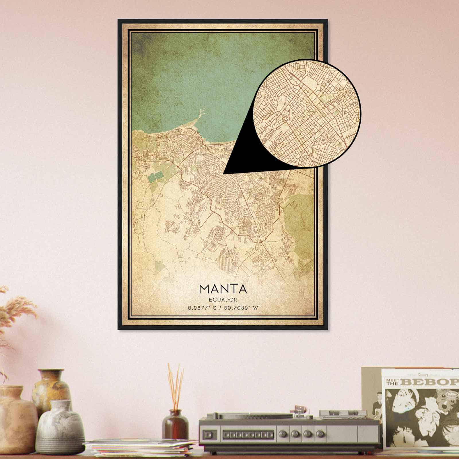 Deerfield Kansas Map Poster, Modern Home Decor Wall Art Print (Copy)